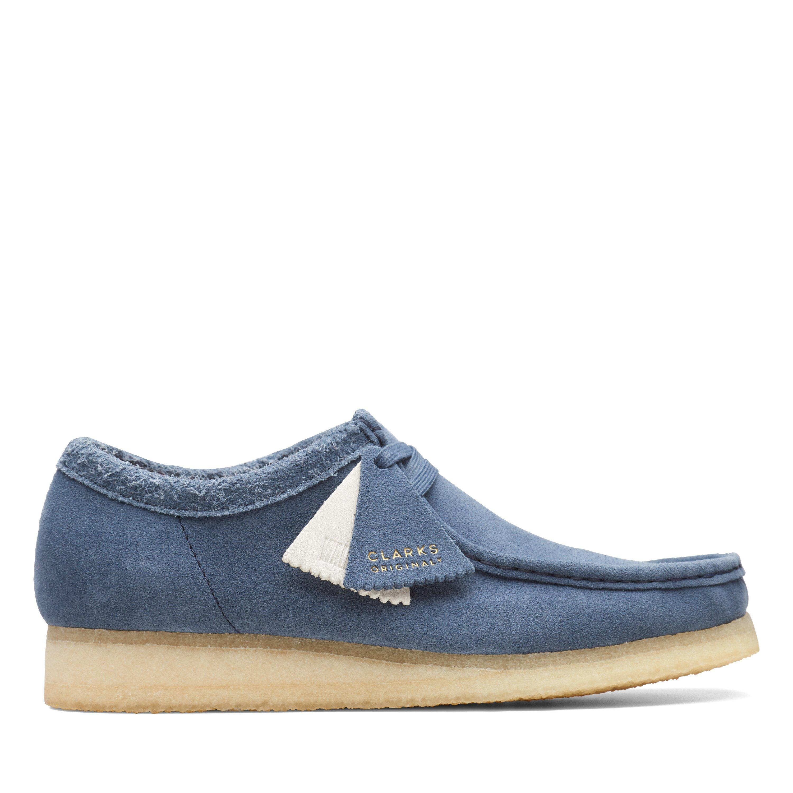 Clarks blue shop suede shoes