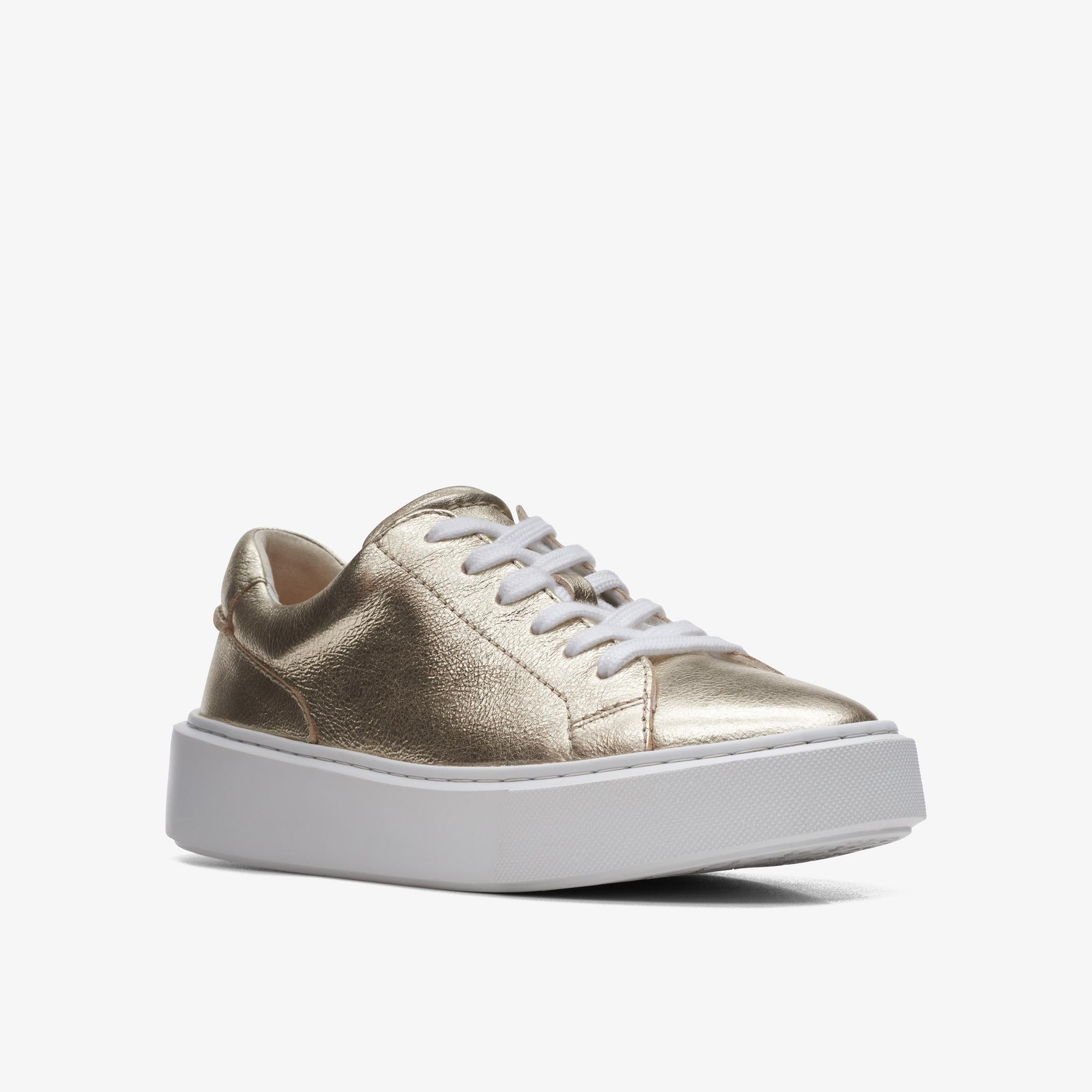 WOMENS Hero Lite Lace Champagne Trainers | Clarks Outlet