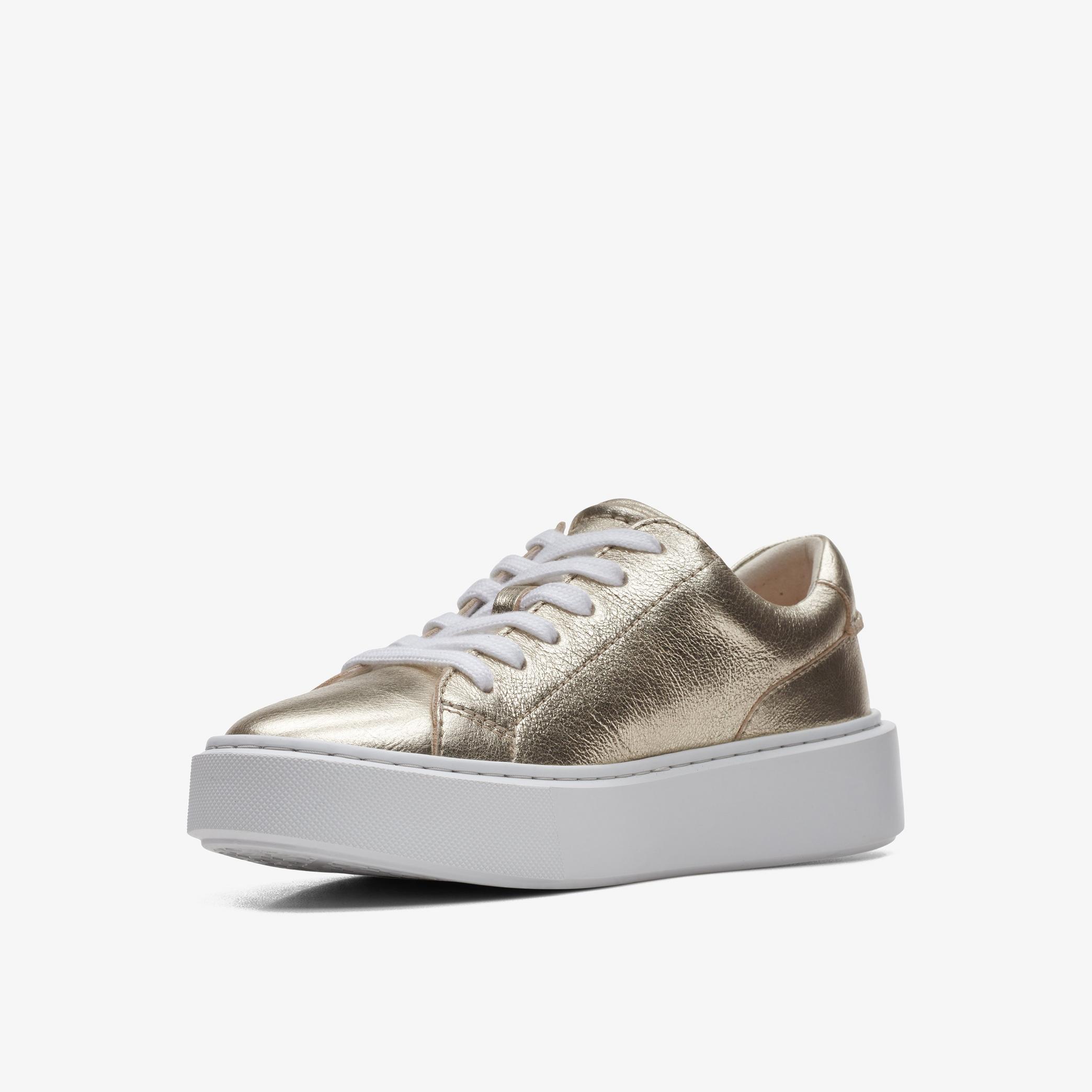 WOMENS Hero Lite Lace Champagne Trainers | Clarks Outlet