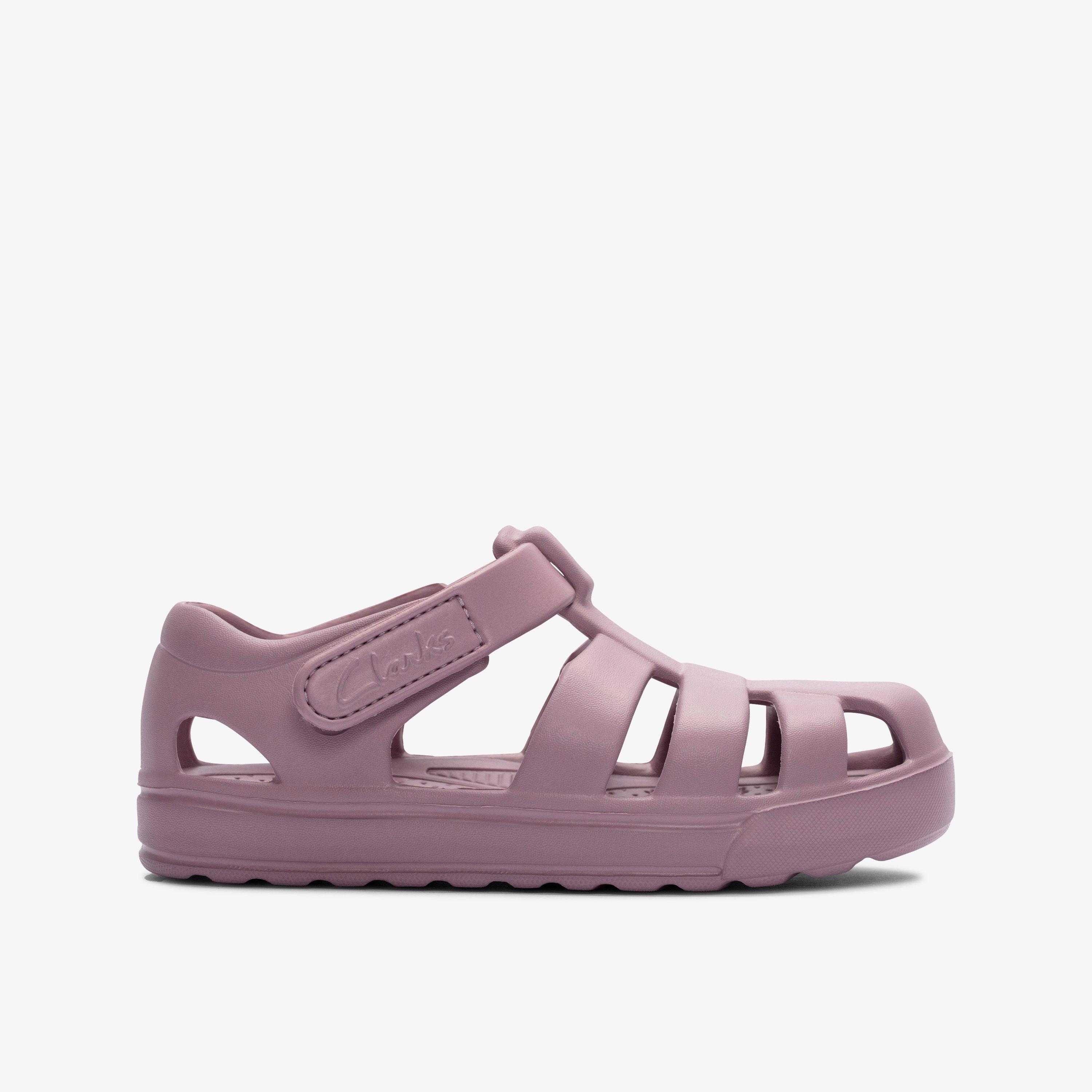 Girls Move Kind Kid Dusty Pink Flat Sandals Clarks UK