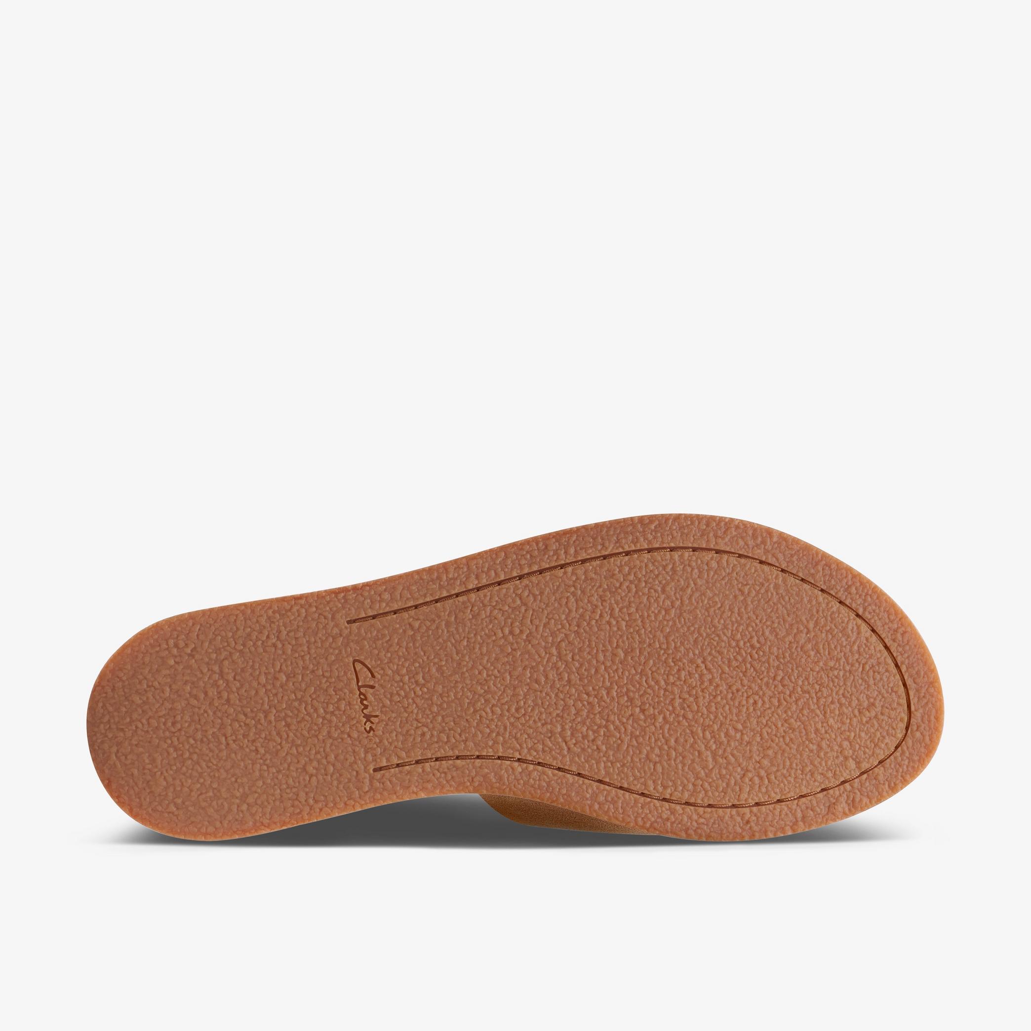 Karsea Mule Light Tan Suede Flat Sandals, view 3 of 6
