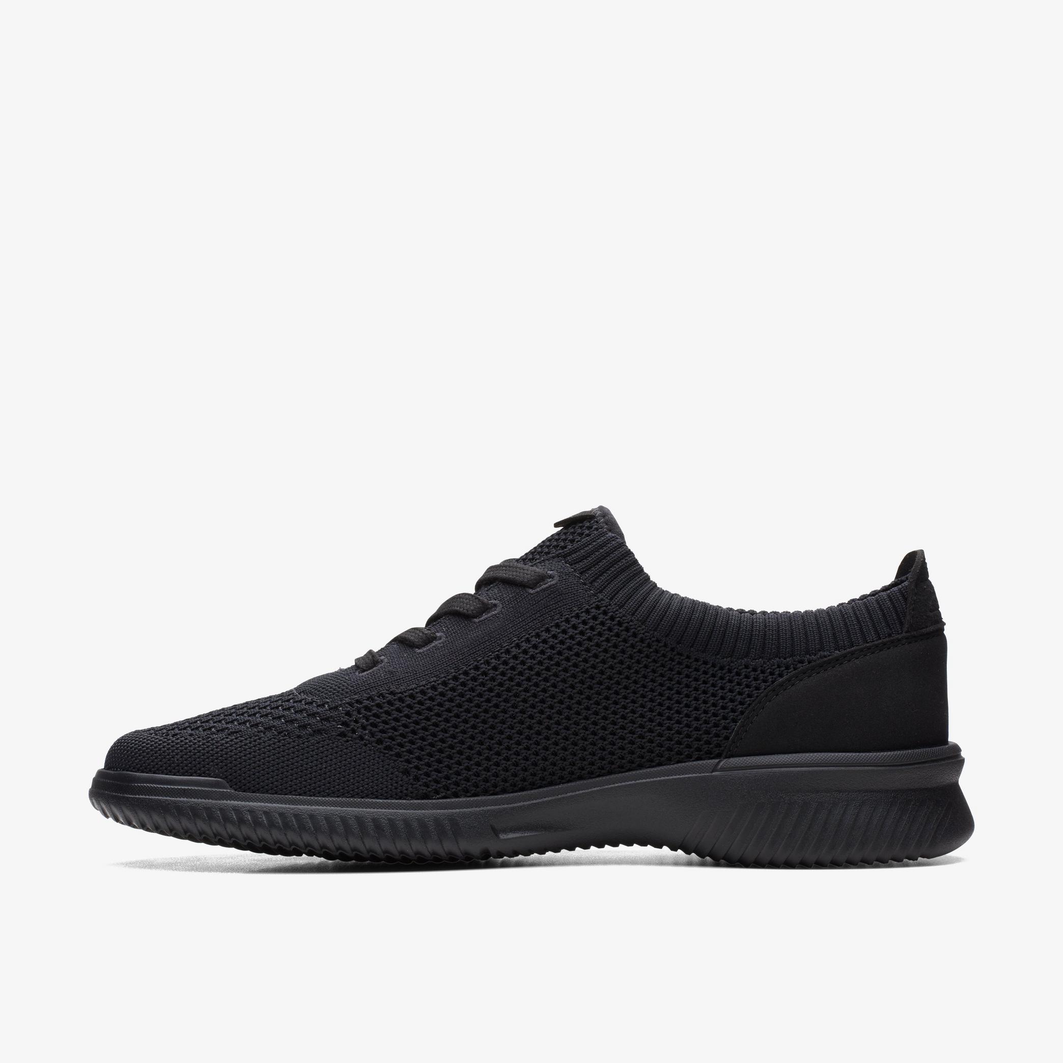 Donaway Knit Black/Black Trainers, view 2 of 6