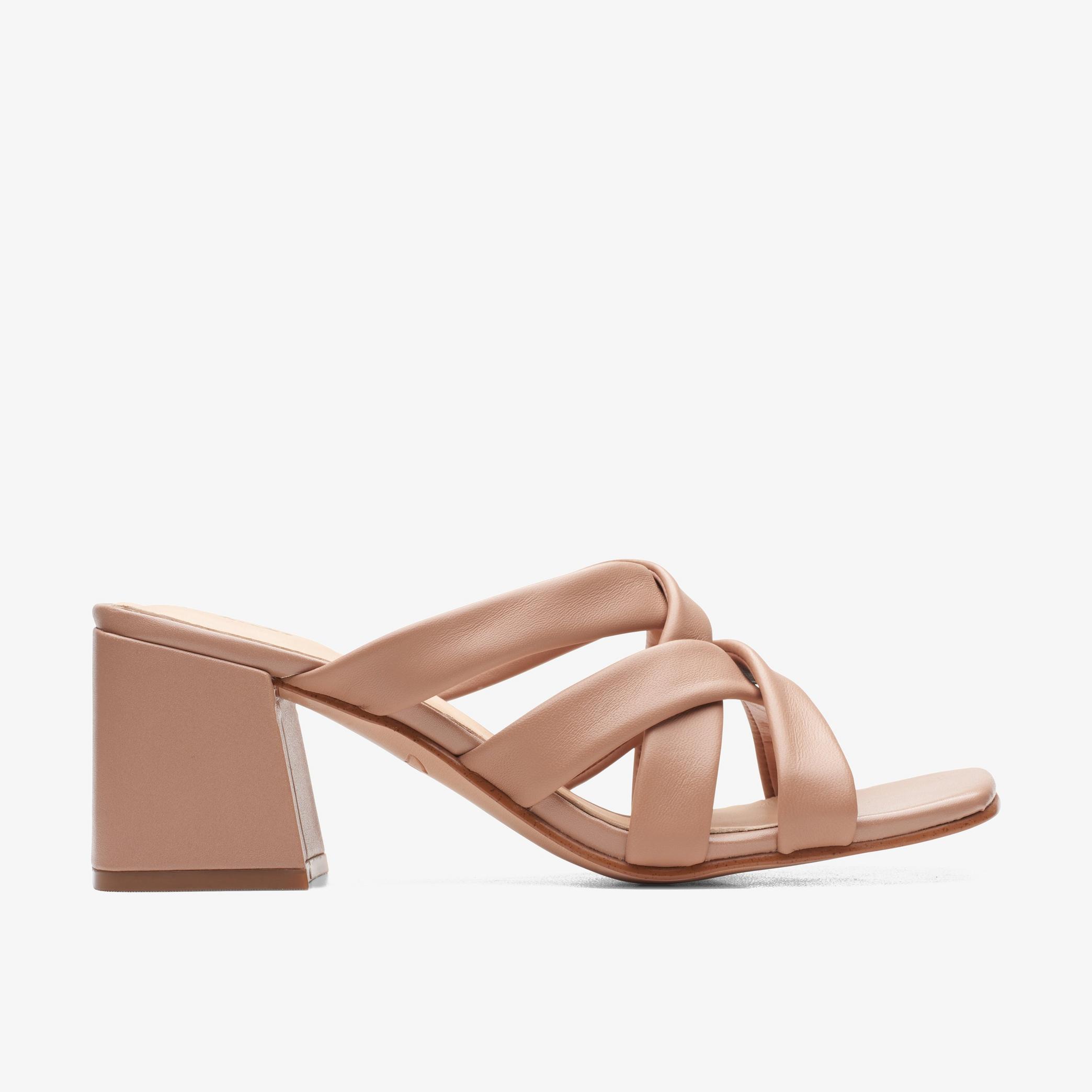 Sheer65 Step Praline Leather Strappy Sandals, view 1 of 6
