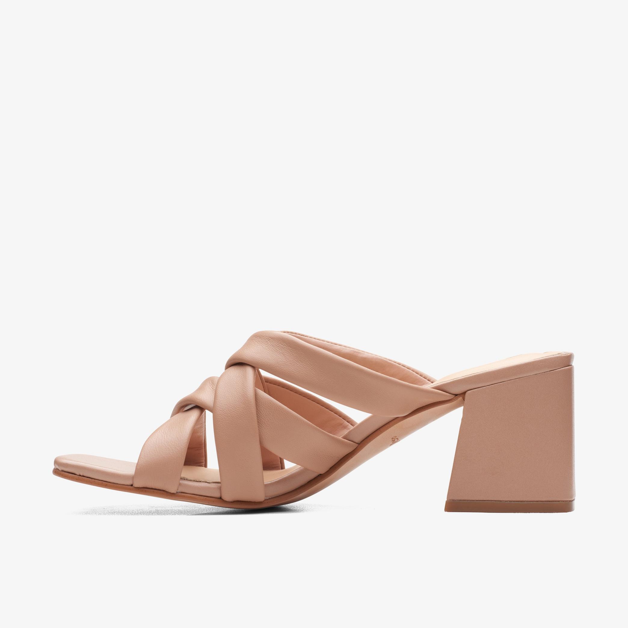 Sheer65 Step Praline Leather Strappy Sandals, view 2 of 6