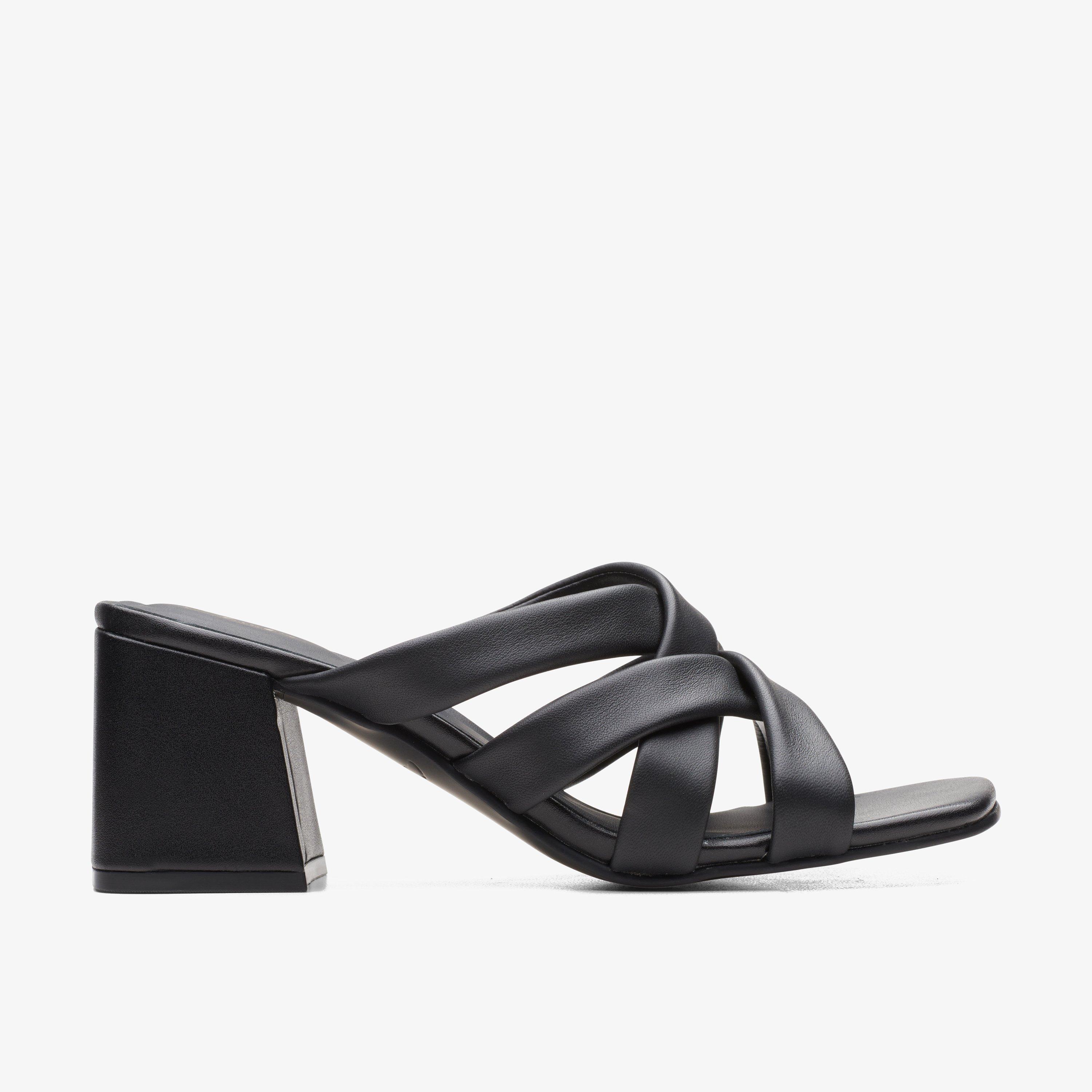 Clarks ladies black clearance sandals