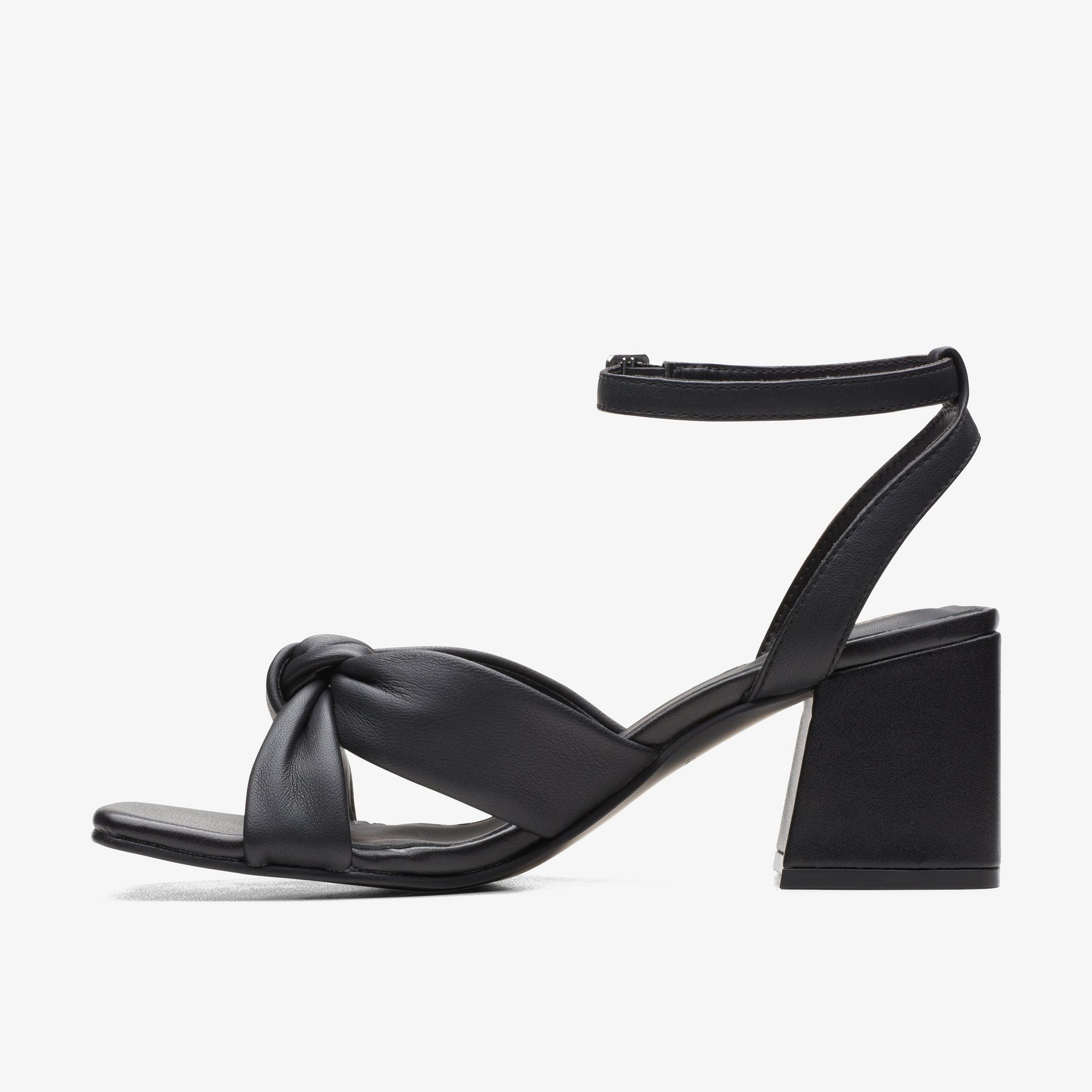 Sheer65 Cross Black Leather Strappy Sandals, view 2 of 6