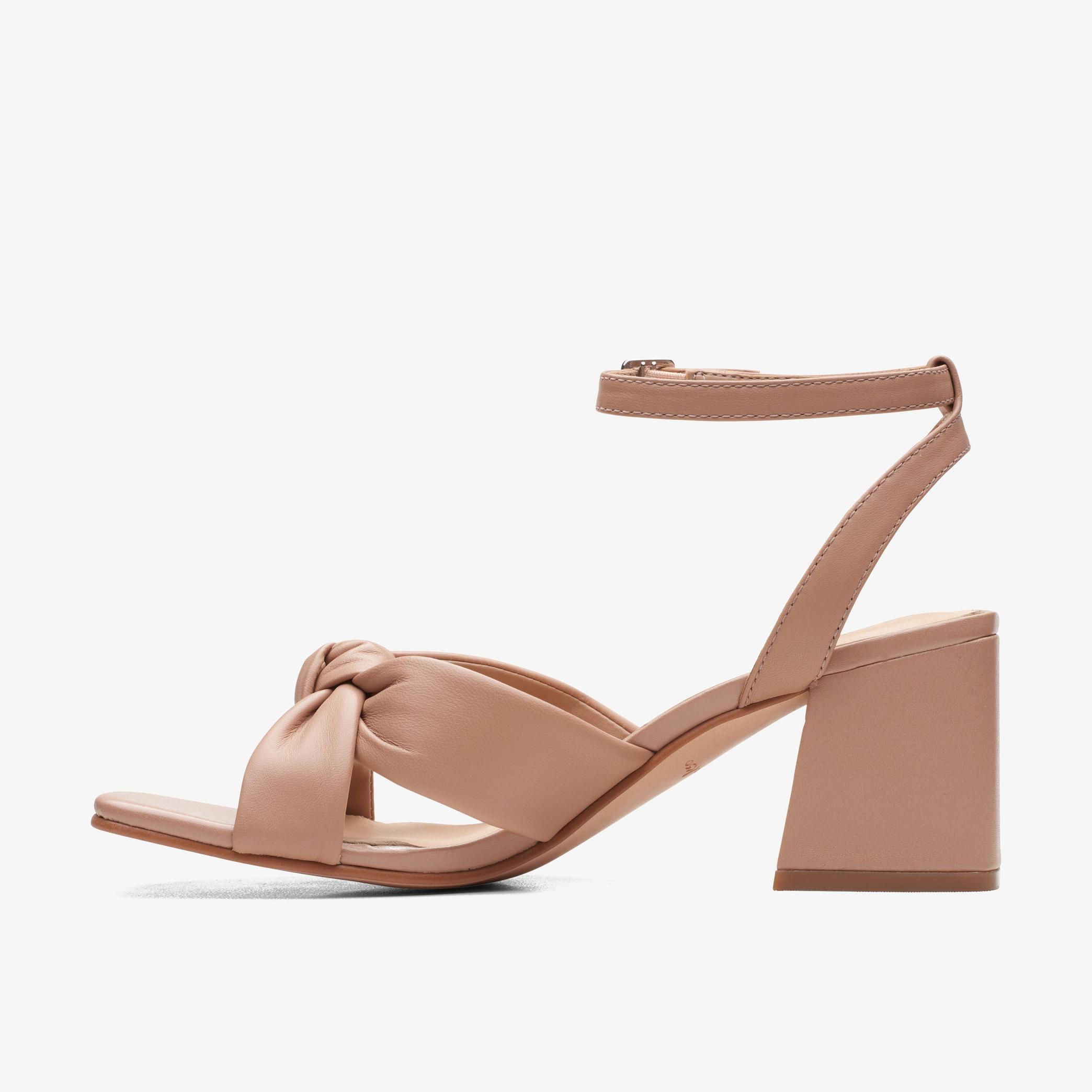 Sheer65 Cross Praline Leather Strappy Sandals, view 2 of 6