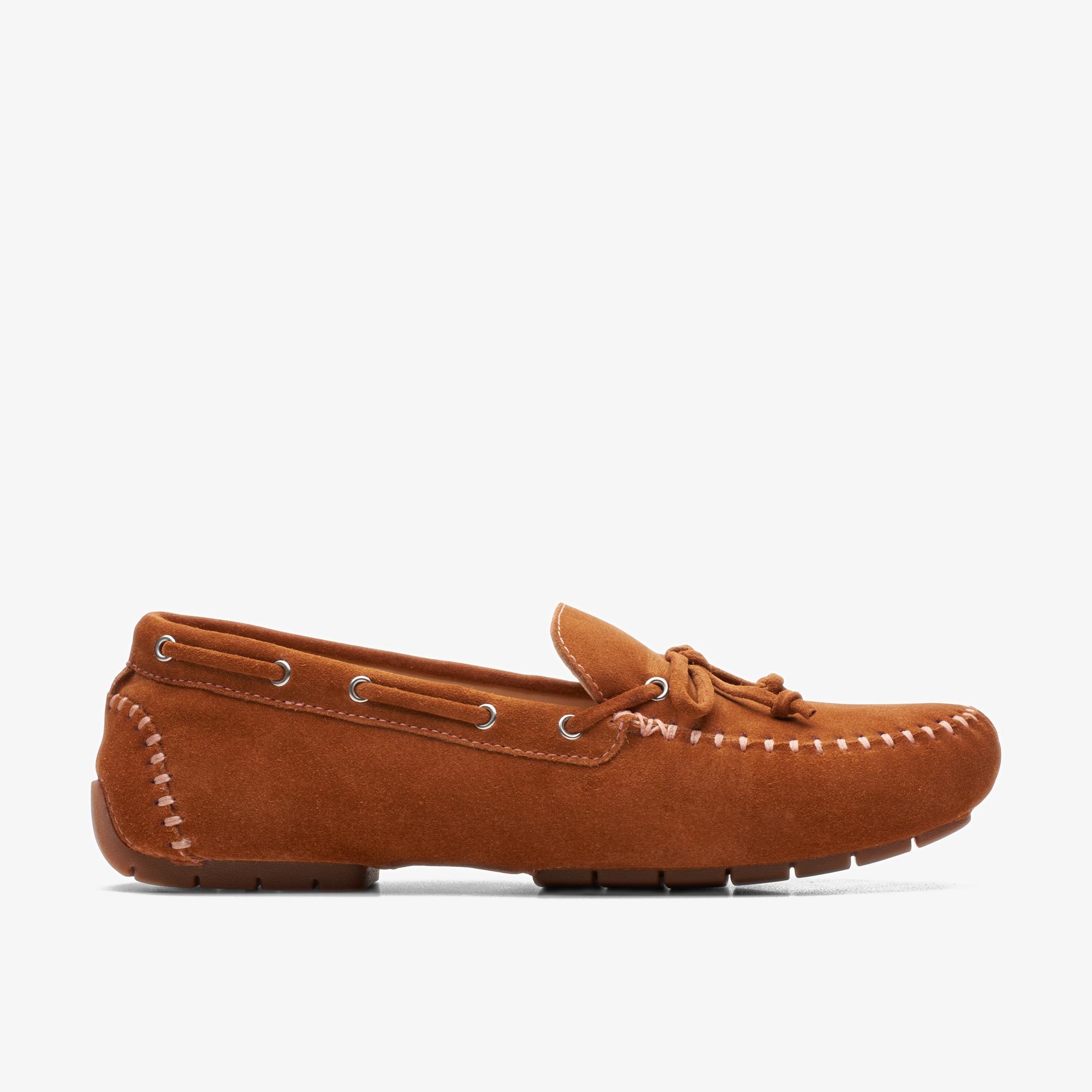 C Mocc Tie Tan Suede Loafers, view 1 of 6