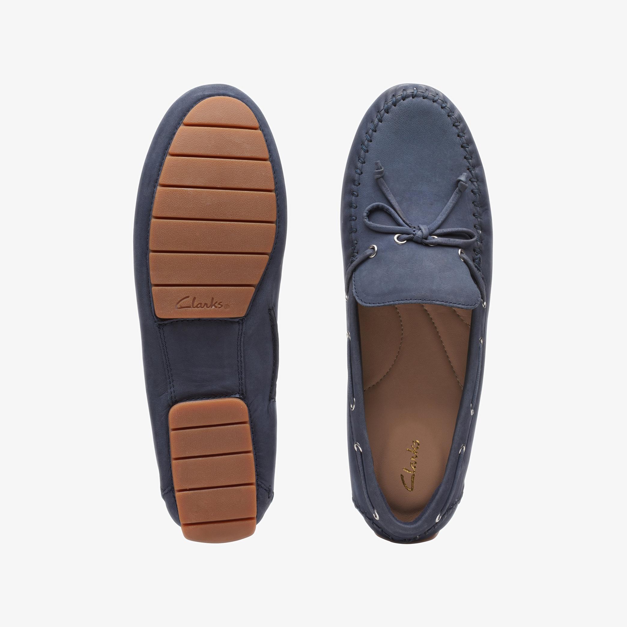 C Mocc Tie Navy Nubuck Loafers, view 6 of 6