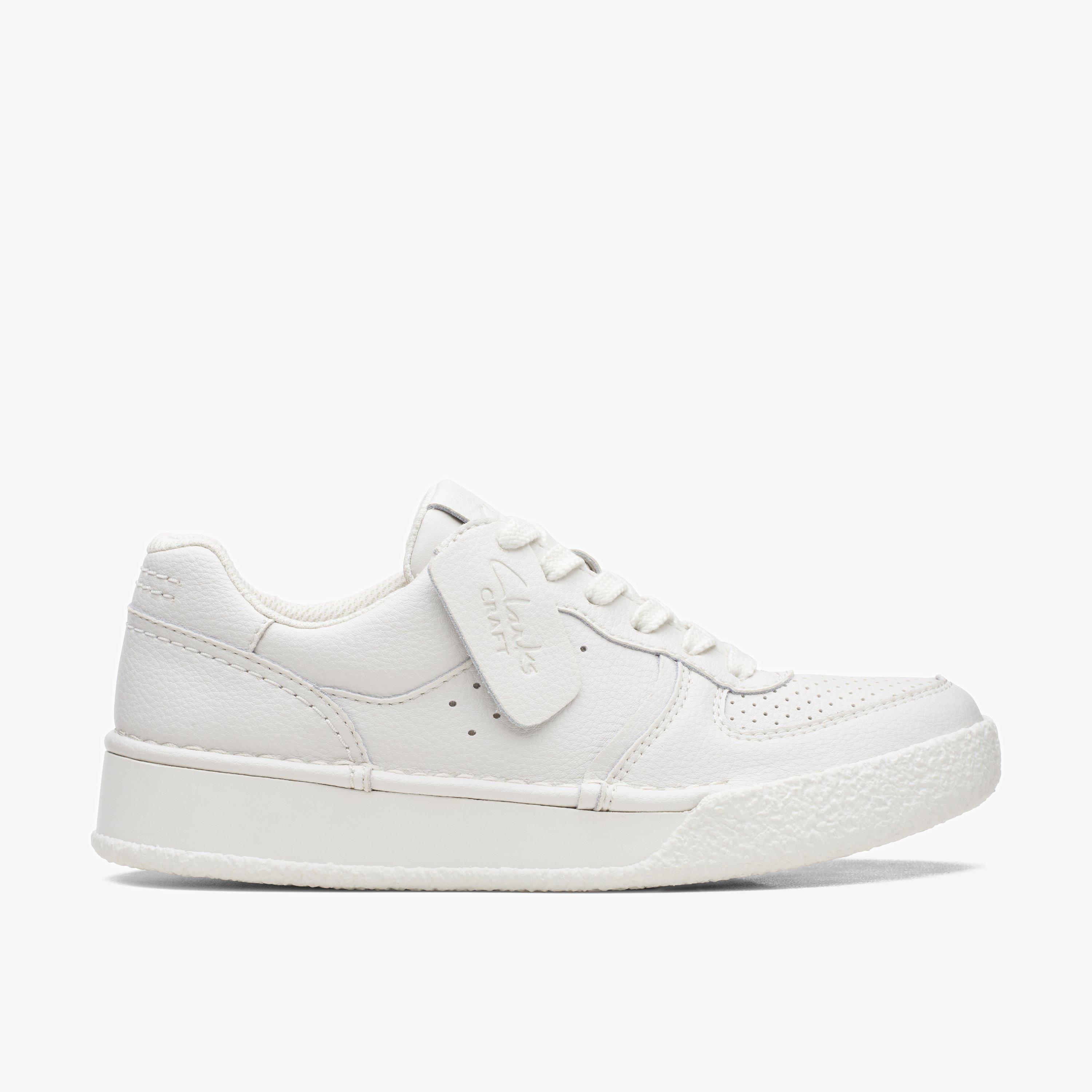 Clarks ladies hot sale white trainers