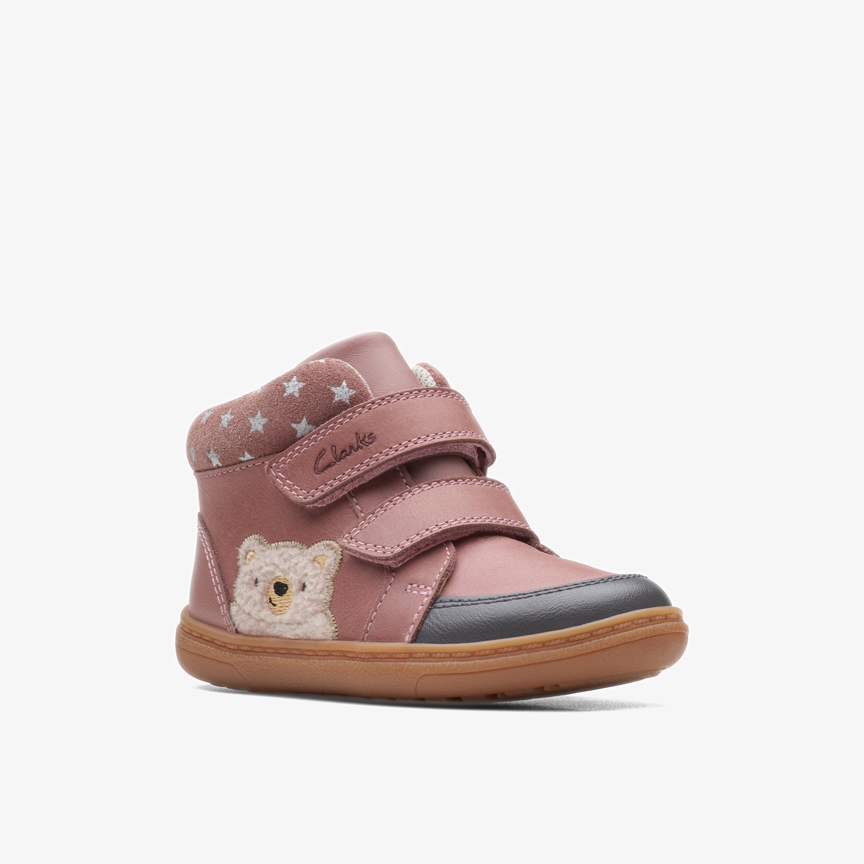 Kids Flash Bear T. Dusty Pink Combi Boots | Clarks Outlet