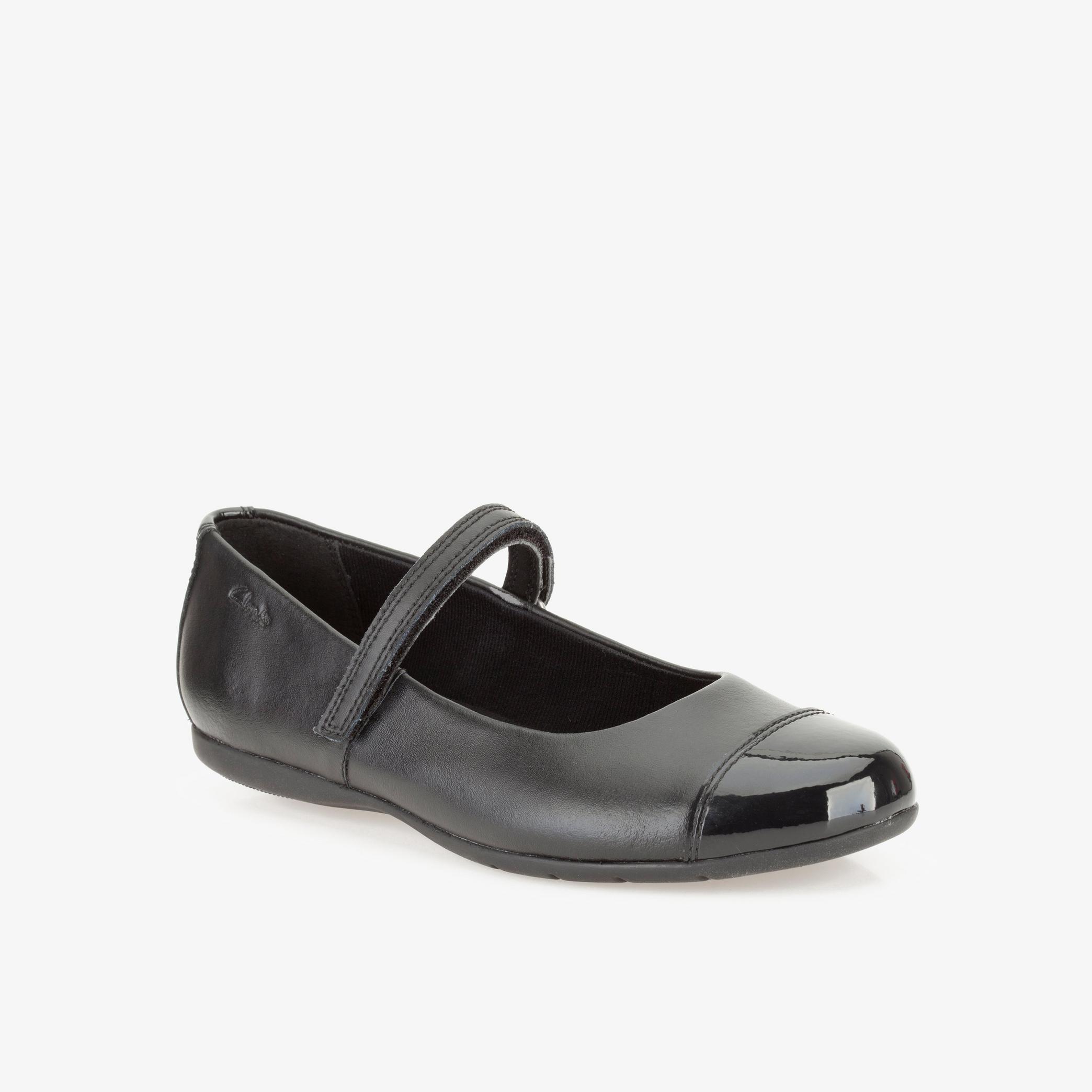 GIRLS Dance Step Youth Black Leather Shoes | Clarks Outlet