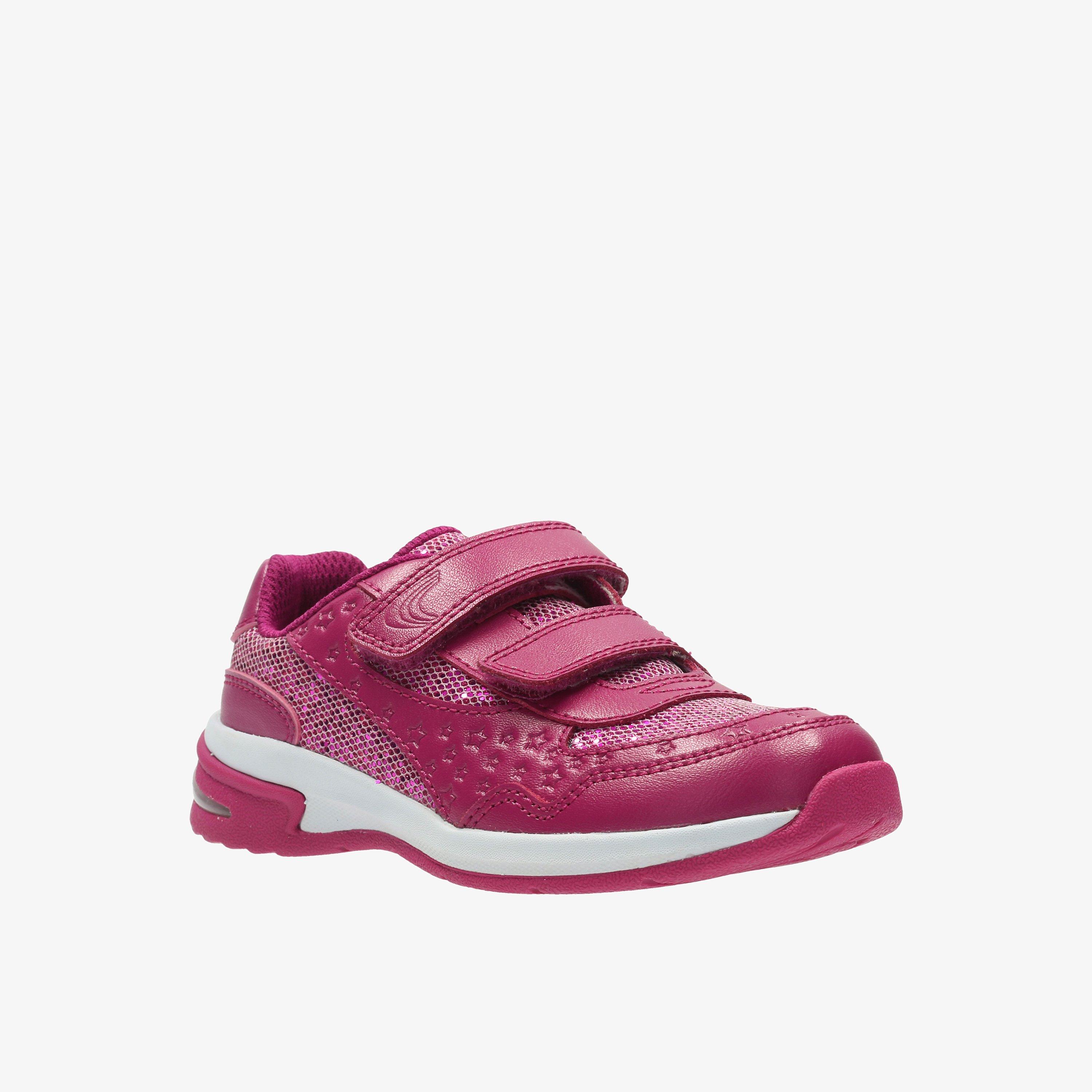 Girls Piper Play Kid Pink Trainers Clarks Outlet