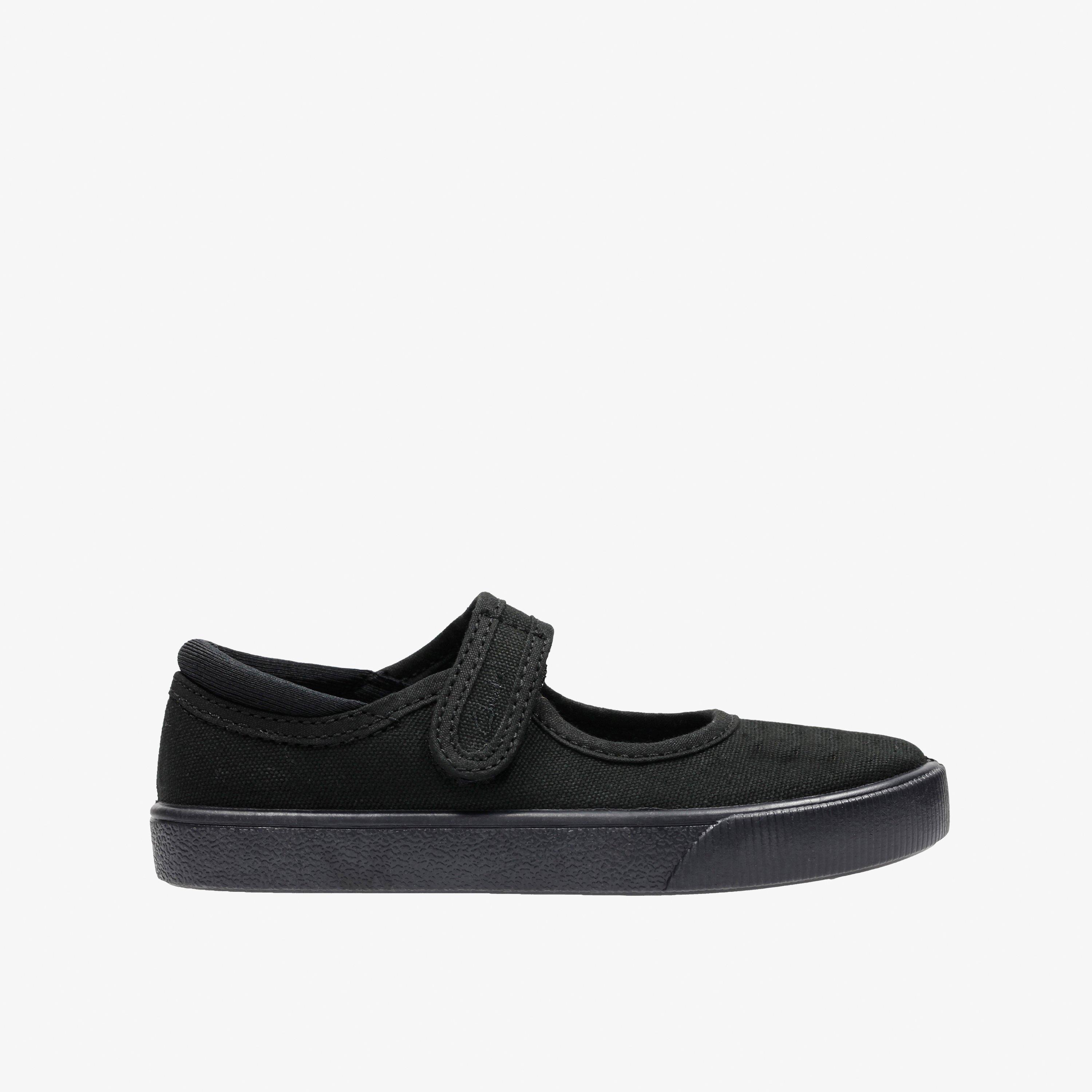 Star Hop 2 Kid Black Plimsolls, view 1 of 4