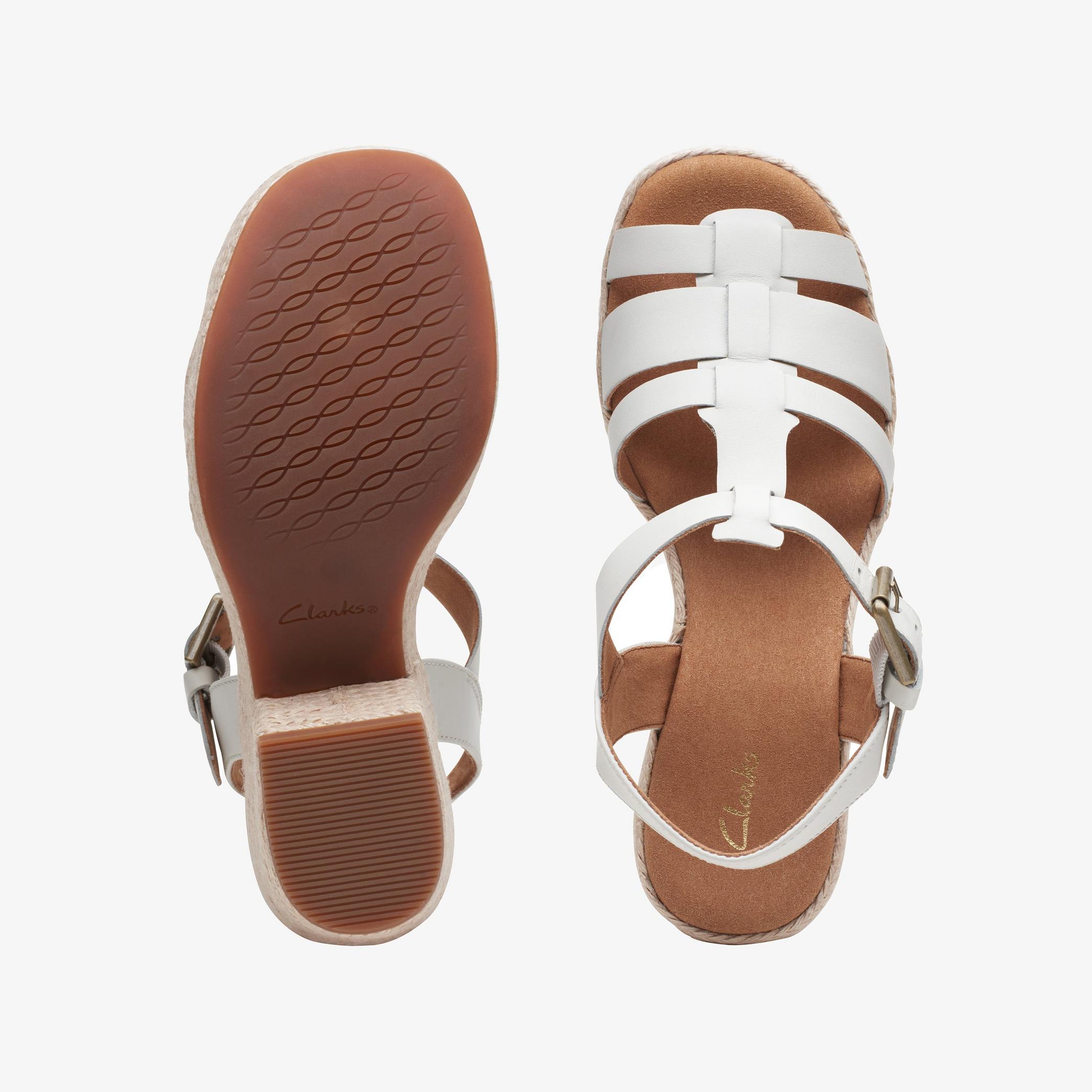 Womens Maritsa70 Tee White Wedge Sandals | Clarks Outlet