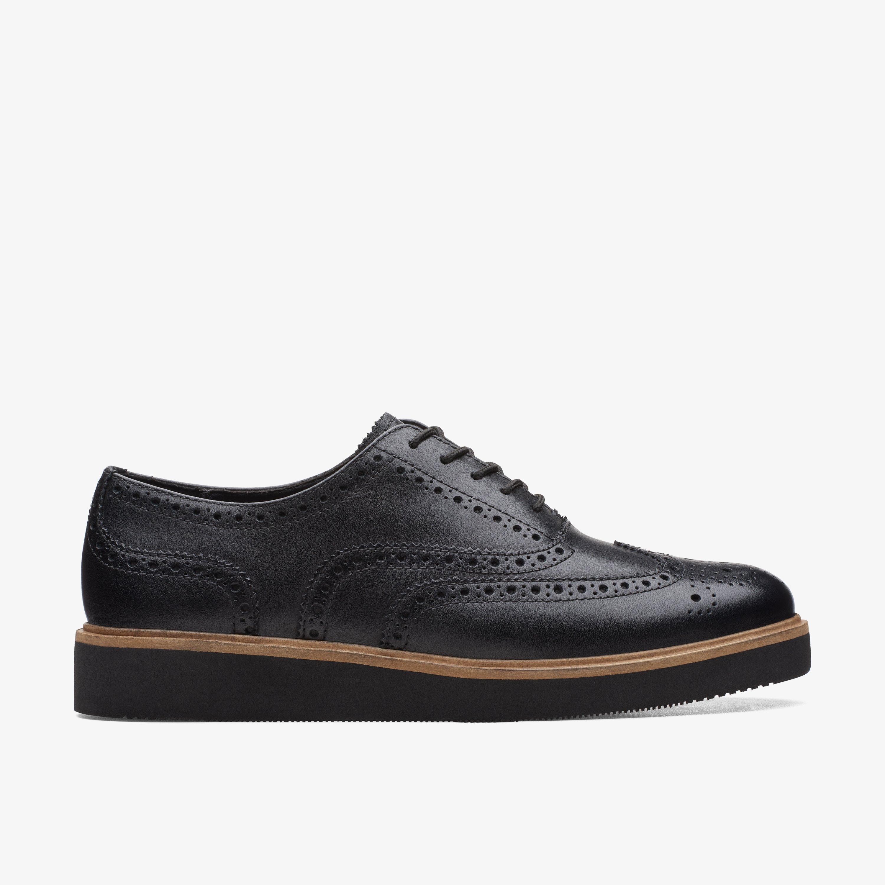 Clarks black brogues on sale womens