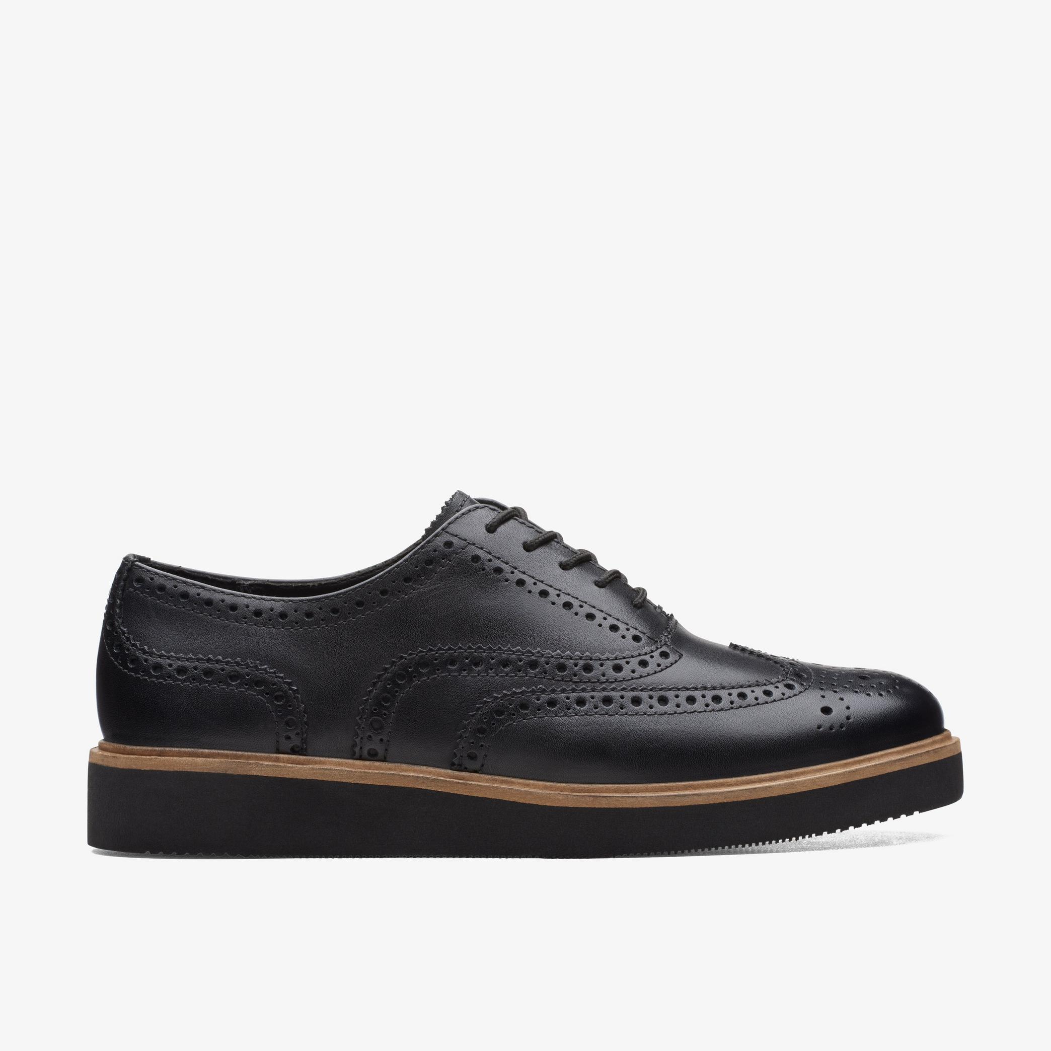 Glickly Brogue Black Leather Brogues, view 1 of 6