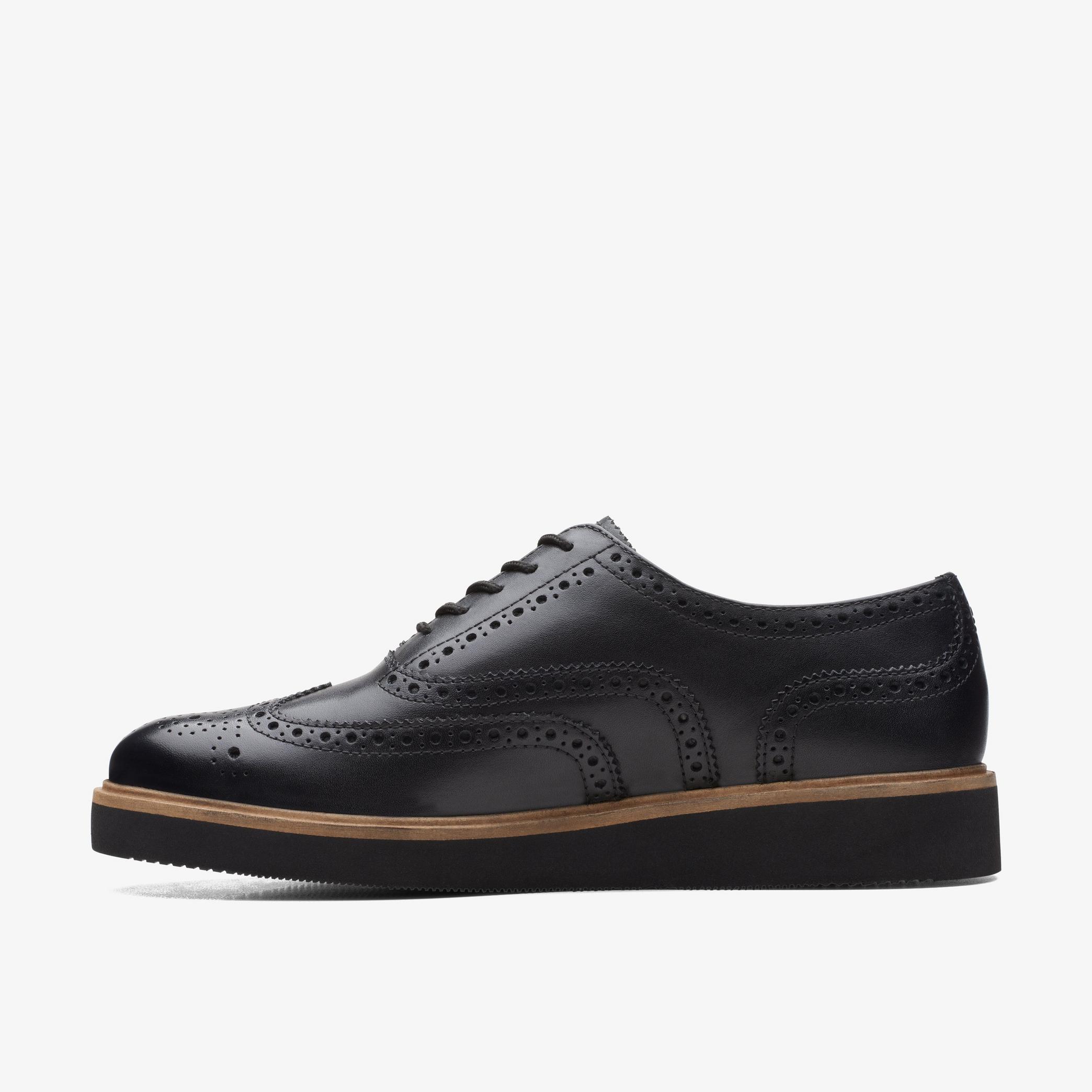 Glickly Brogue Black Leather Brogues, view 2 of 6