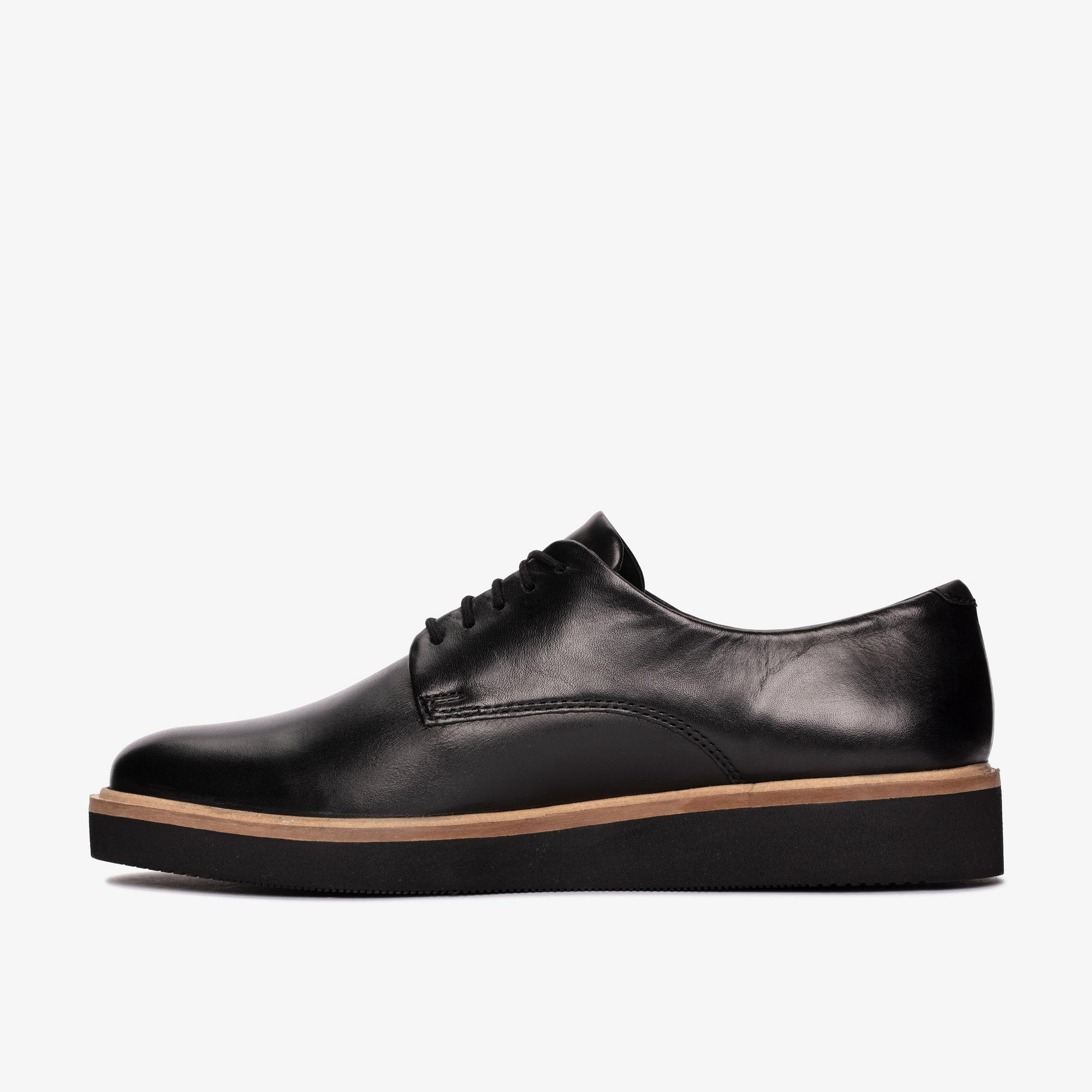 Glickly Derby Black Leather Derby Shoe, view 2 of 6