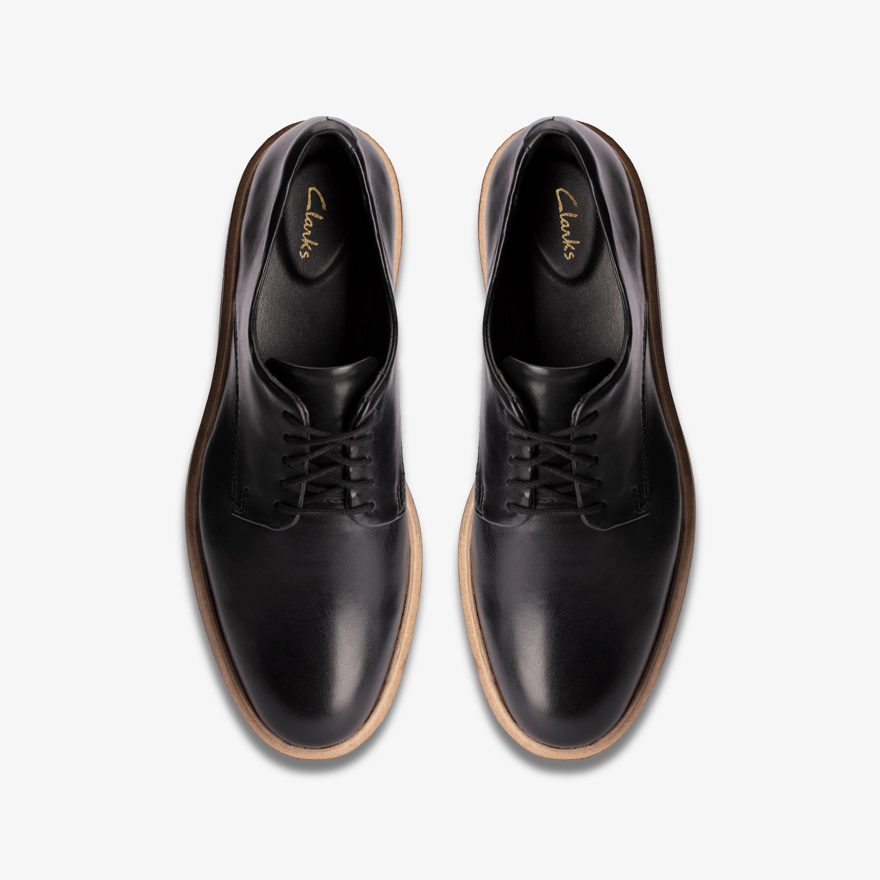 Womens Glickly Derby Black Leather Derby Shoe Clarks Outlet
