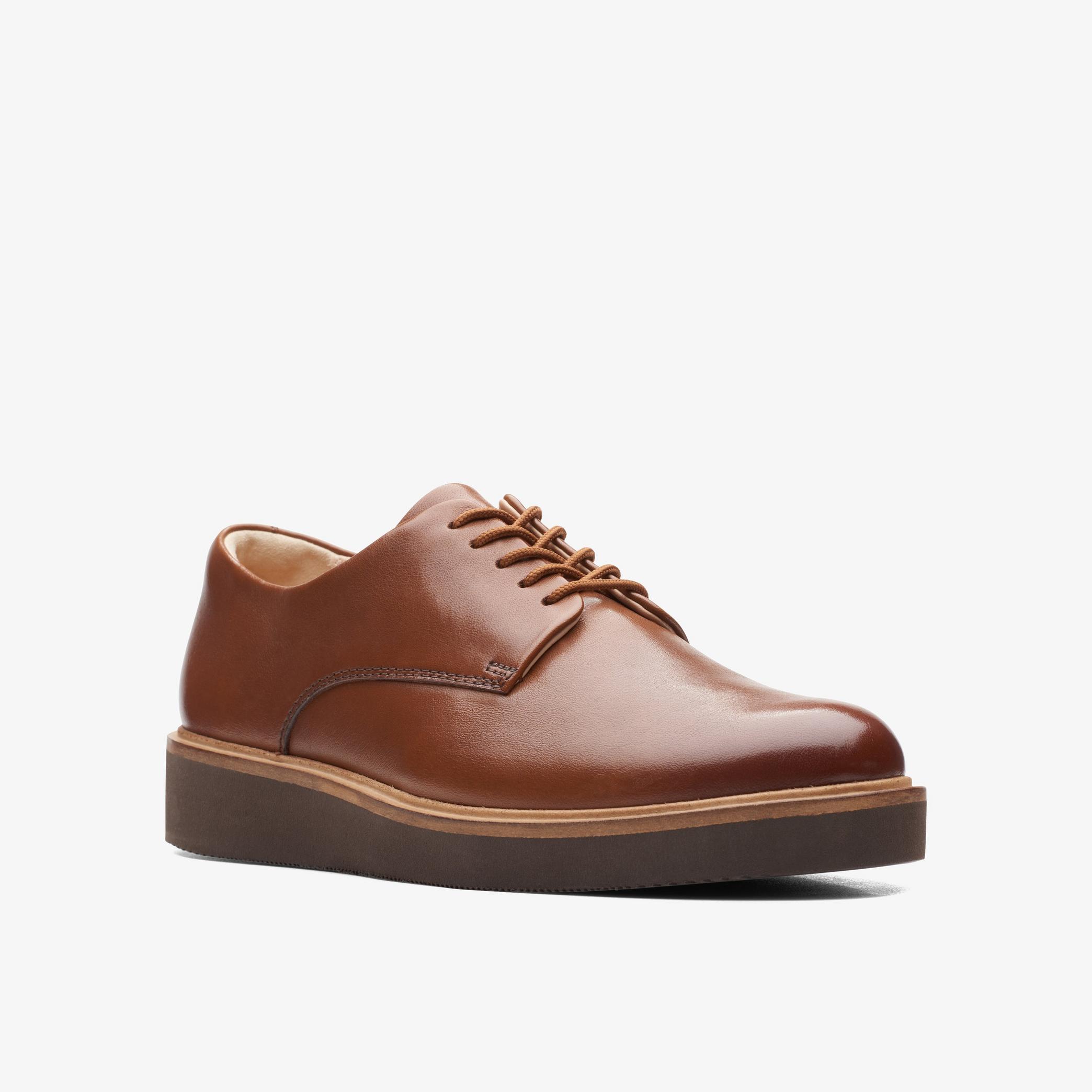 Glickly Derby Dark Tan Leather Derby Shoe, view 3 of 6