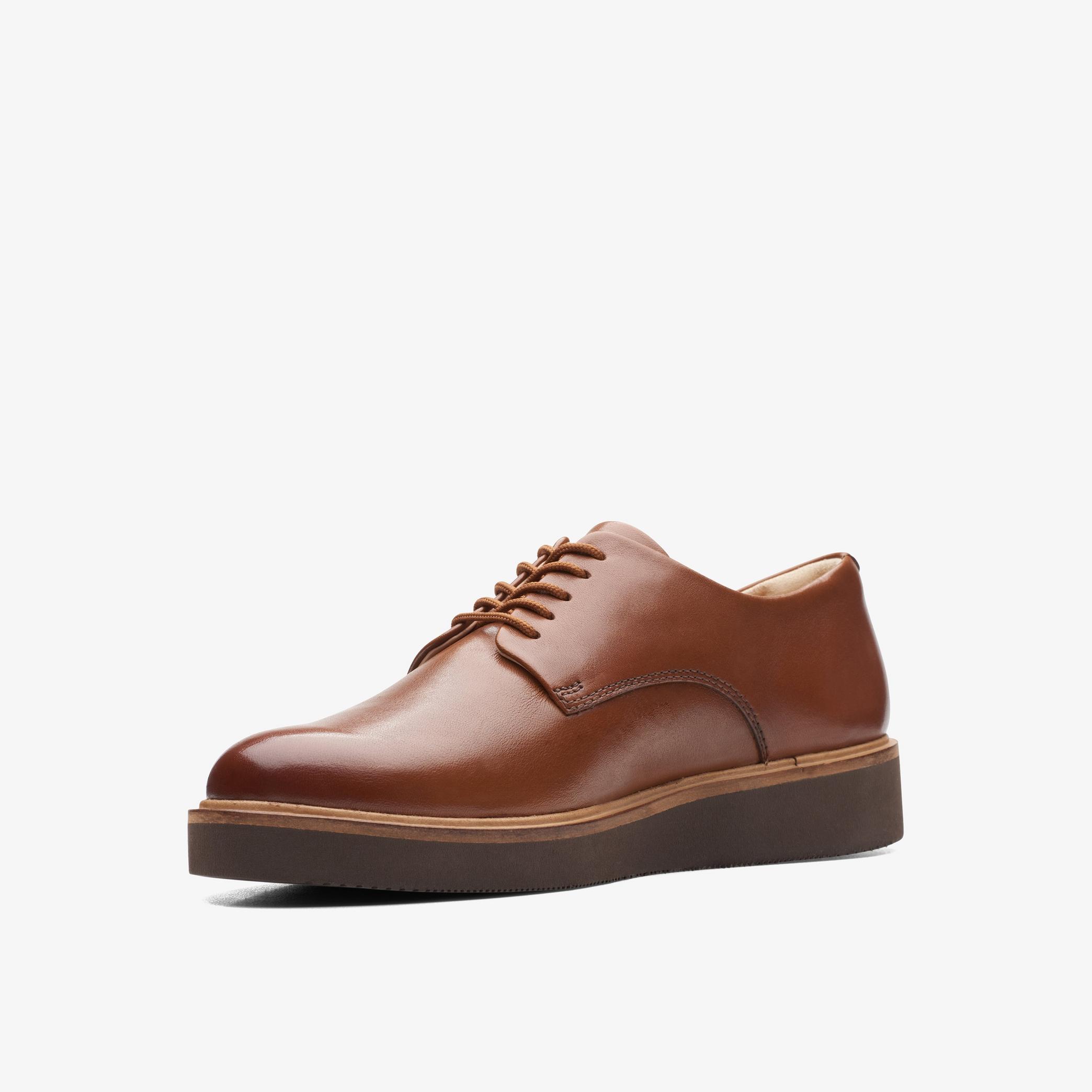 Glickly Derby Dark Tan Leather Derby Shoe, view 4 of 6