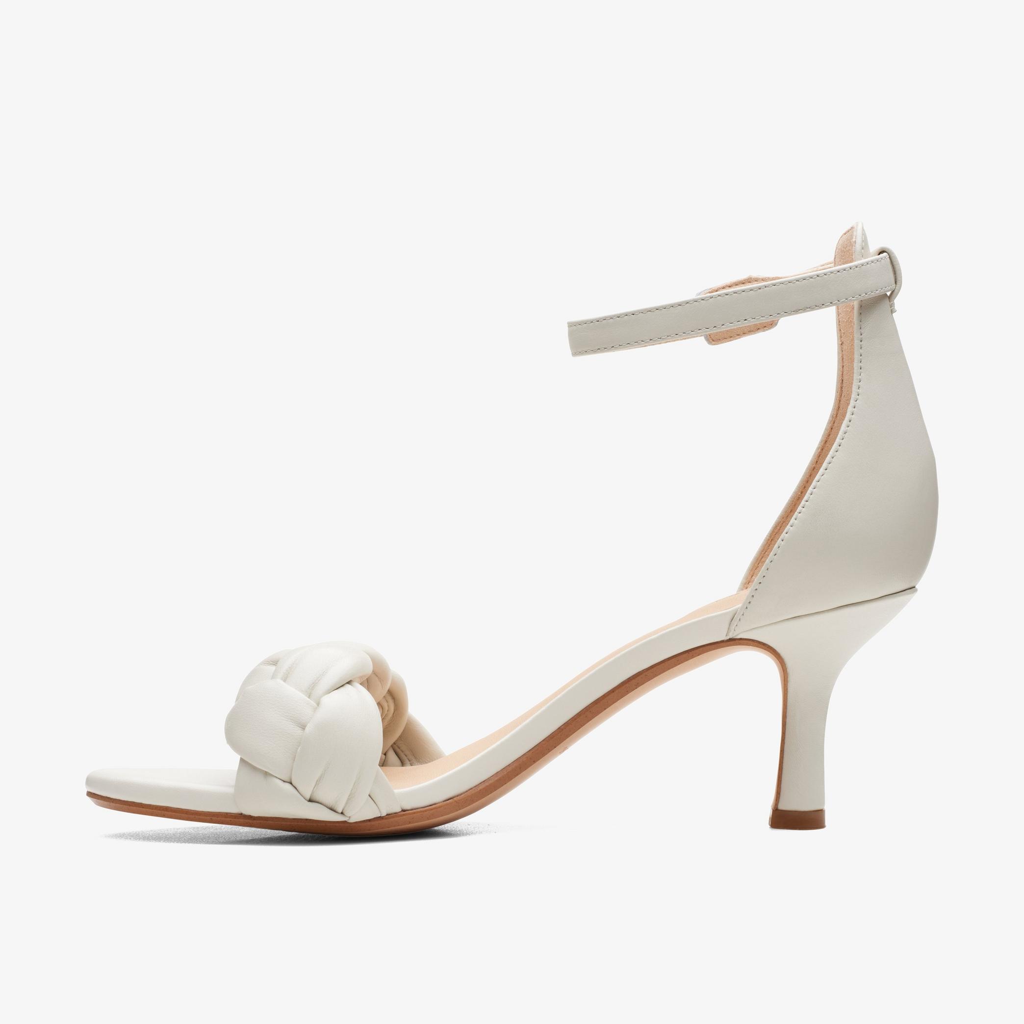 Amali Sandal White Leather Strappy Sandals, view 2 of 6