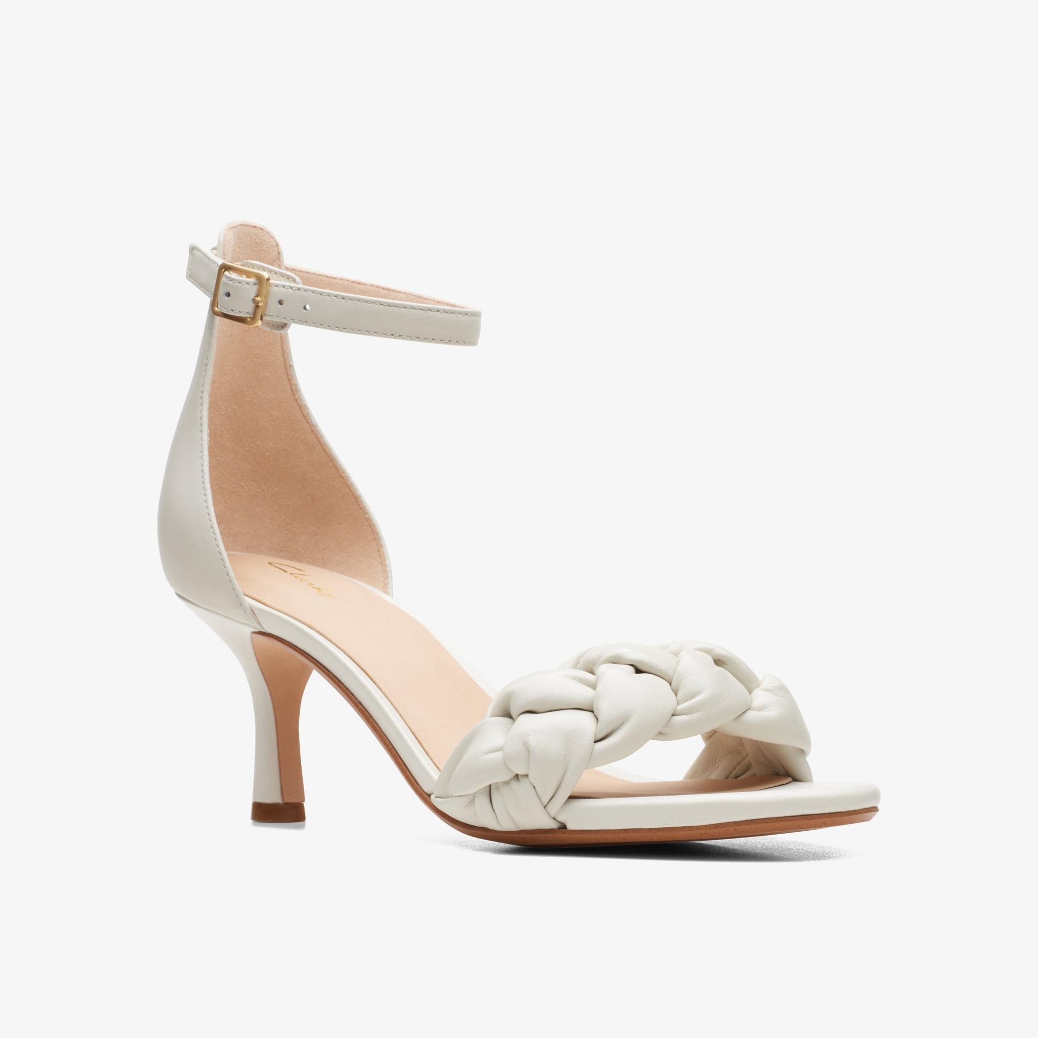 Amali Sandal White Leather Strappy Sandals, view 3 of 6