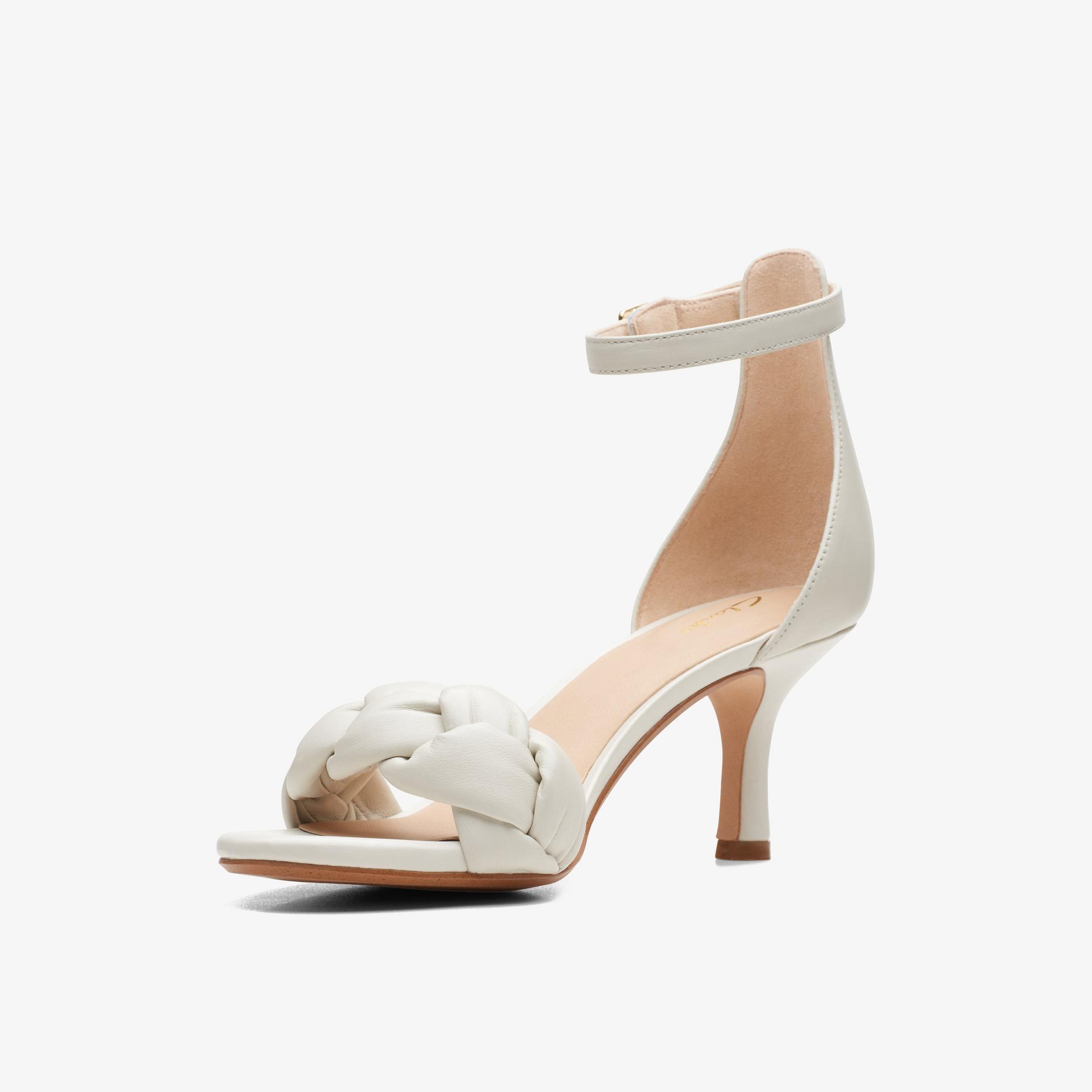 Amali Sandal White Leather Strappy Sandals, view 4 of 6
