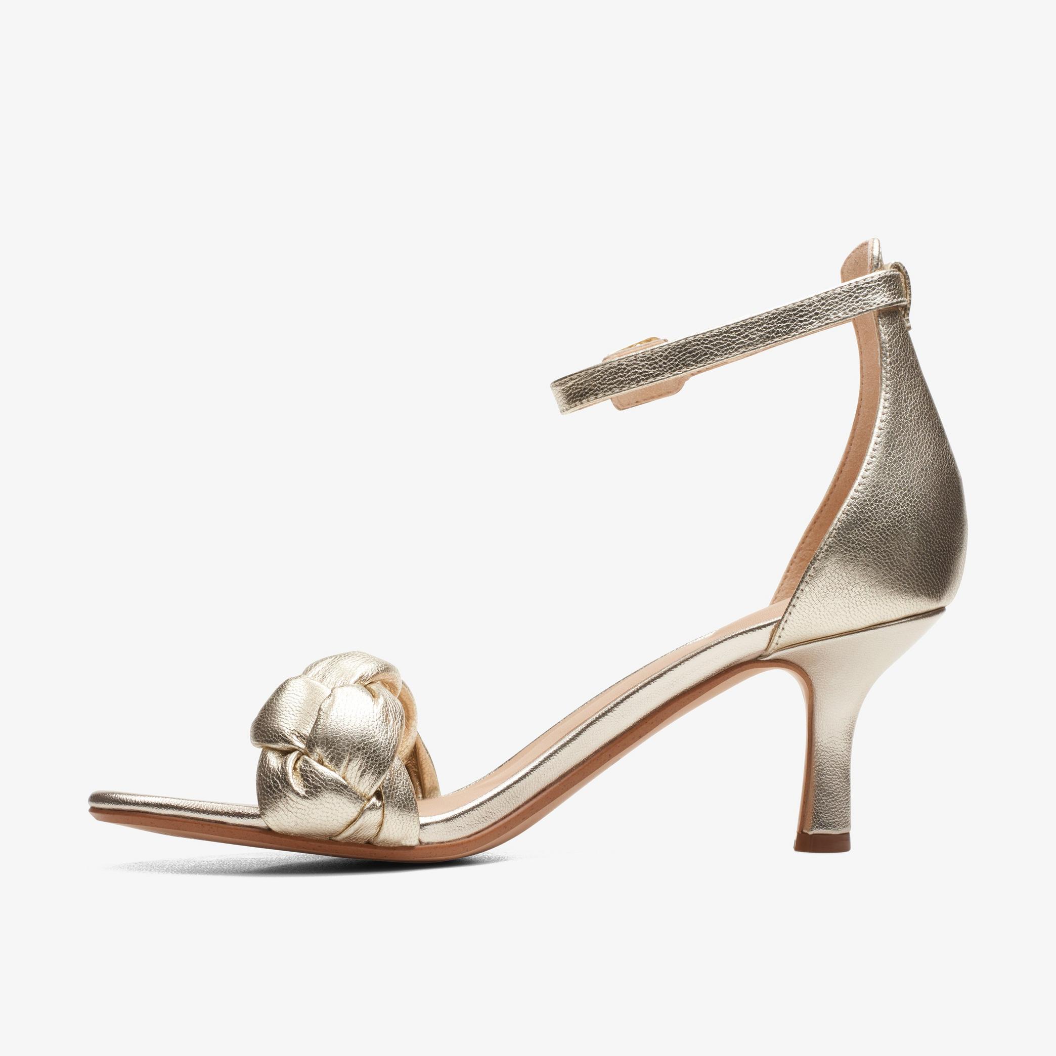 Amali Sandal Champagne Leather Strappy Sandals, view 2 of 6