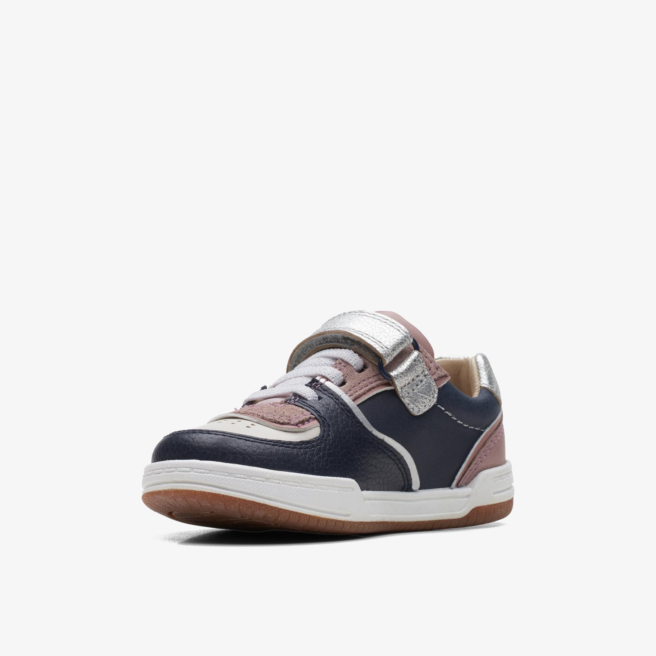 Fawn Craft Toddler Pink/Navy Combination Shoes, view 4 of 6