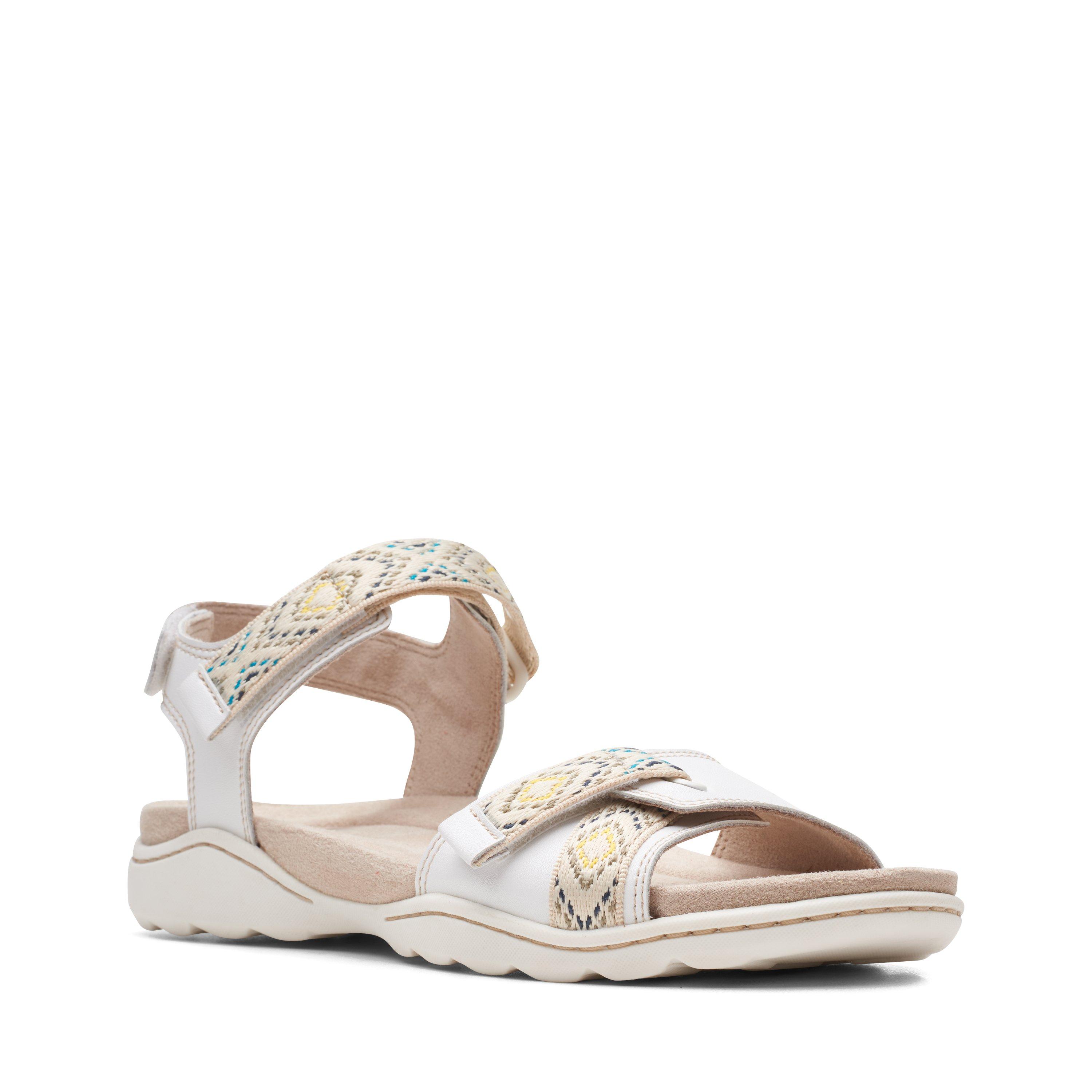 Clarks shoes on sale white sandals