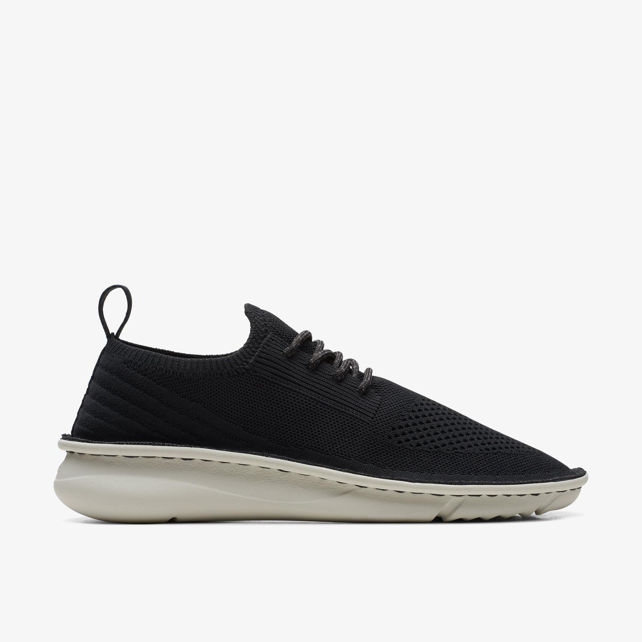 Clarks Origin2 Black Knit Trainers, view 1 of 6