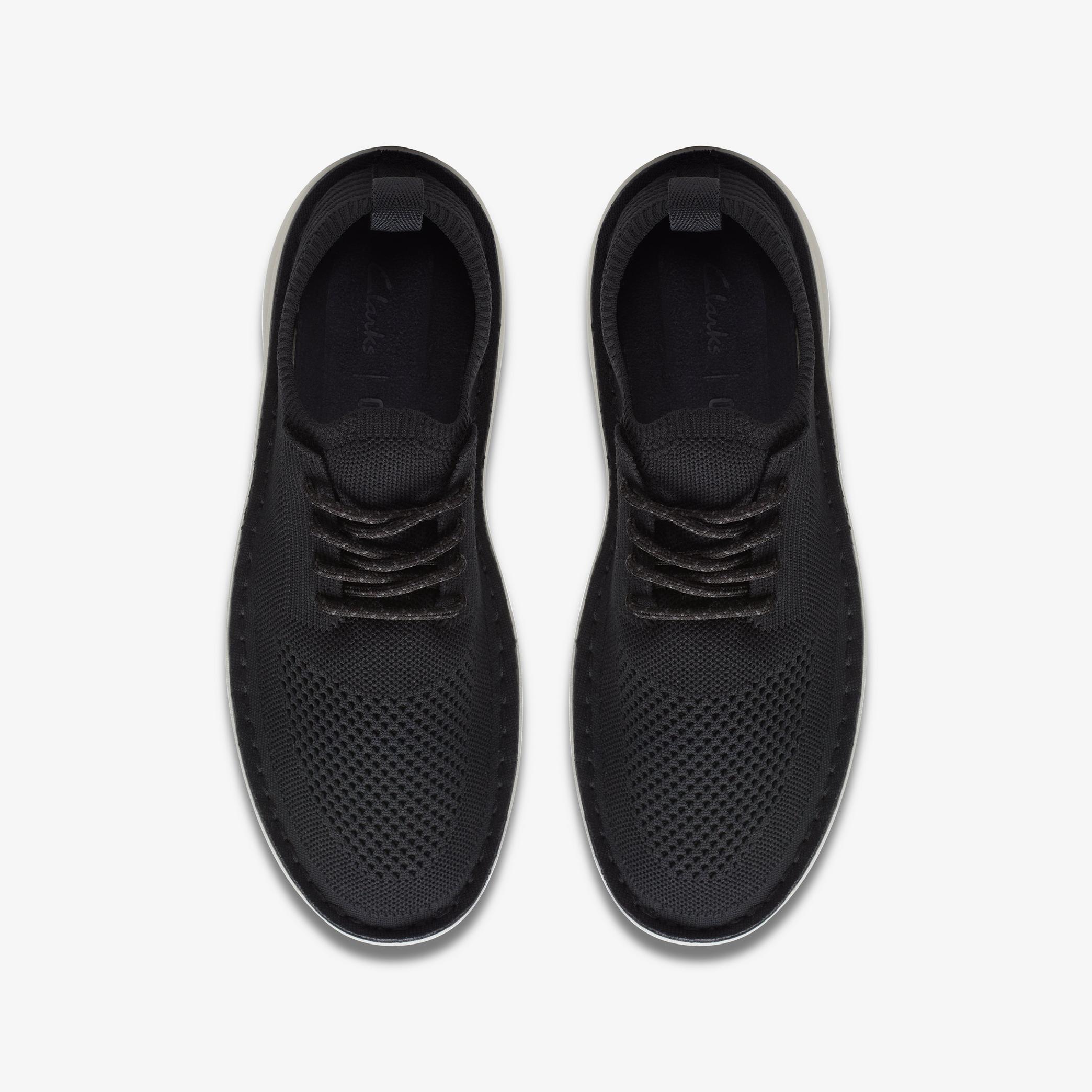 Clarks Origin2 Black Knit Trainers, view 6 of 6