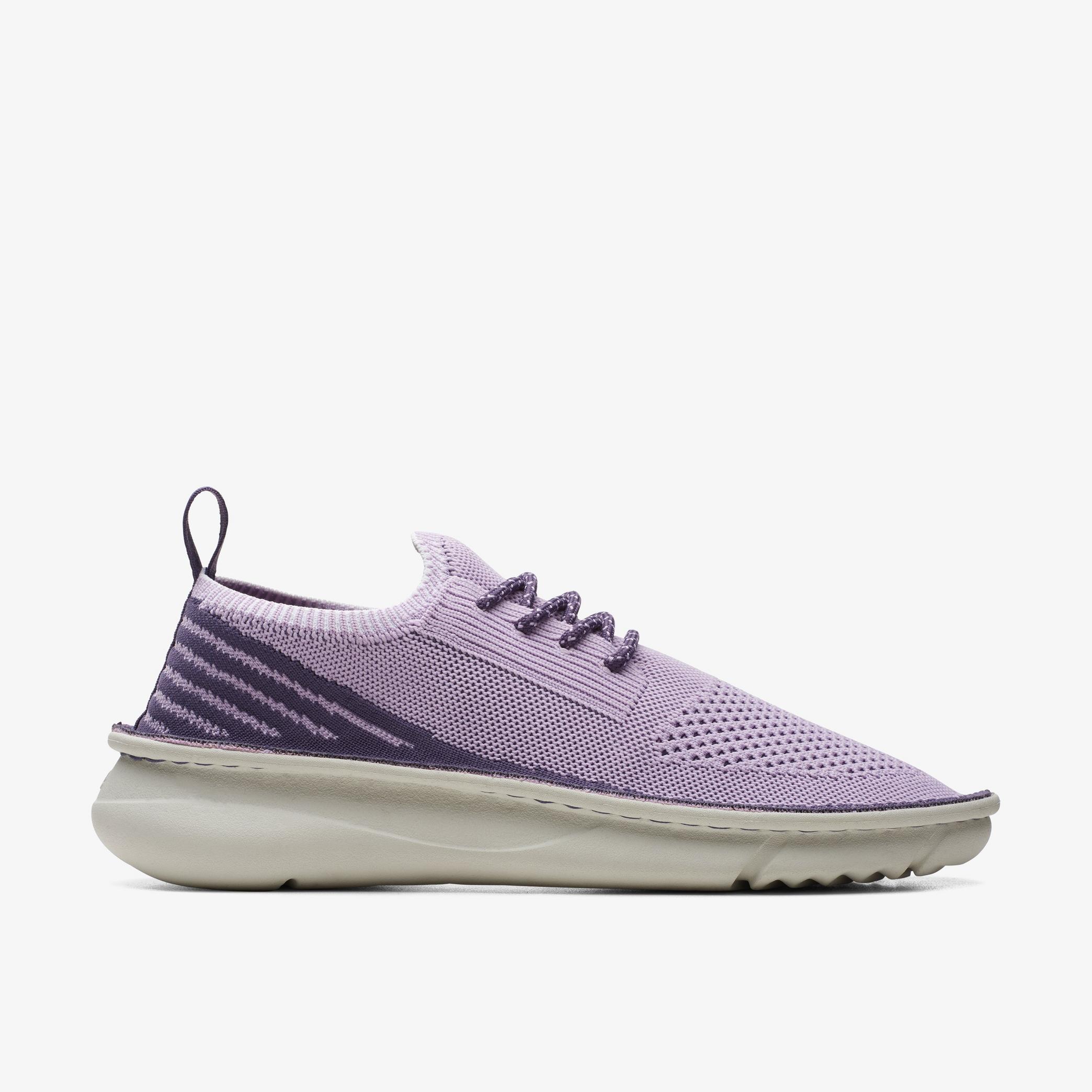 Clarks Origin2 Lavender Knit Trainers, view 1 of 6