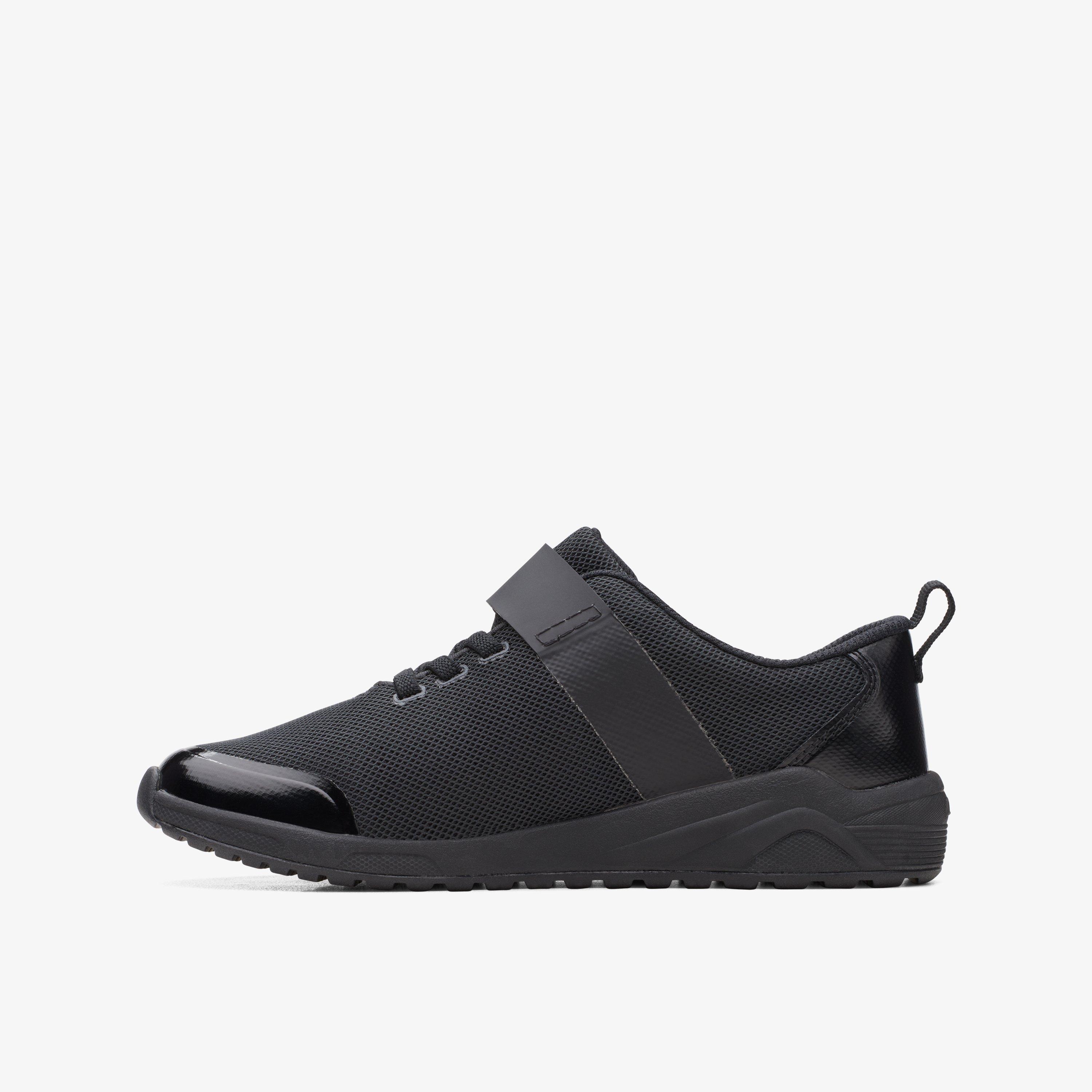 Aeon Pace Older Black Riptape School Shoes, view 2 of 6