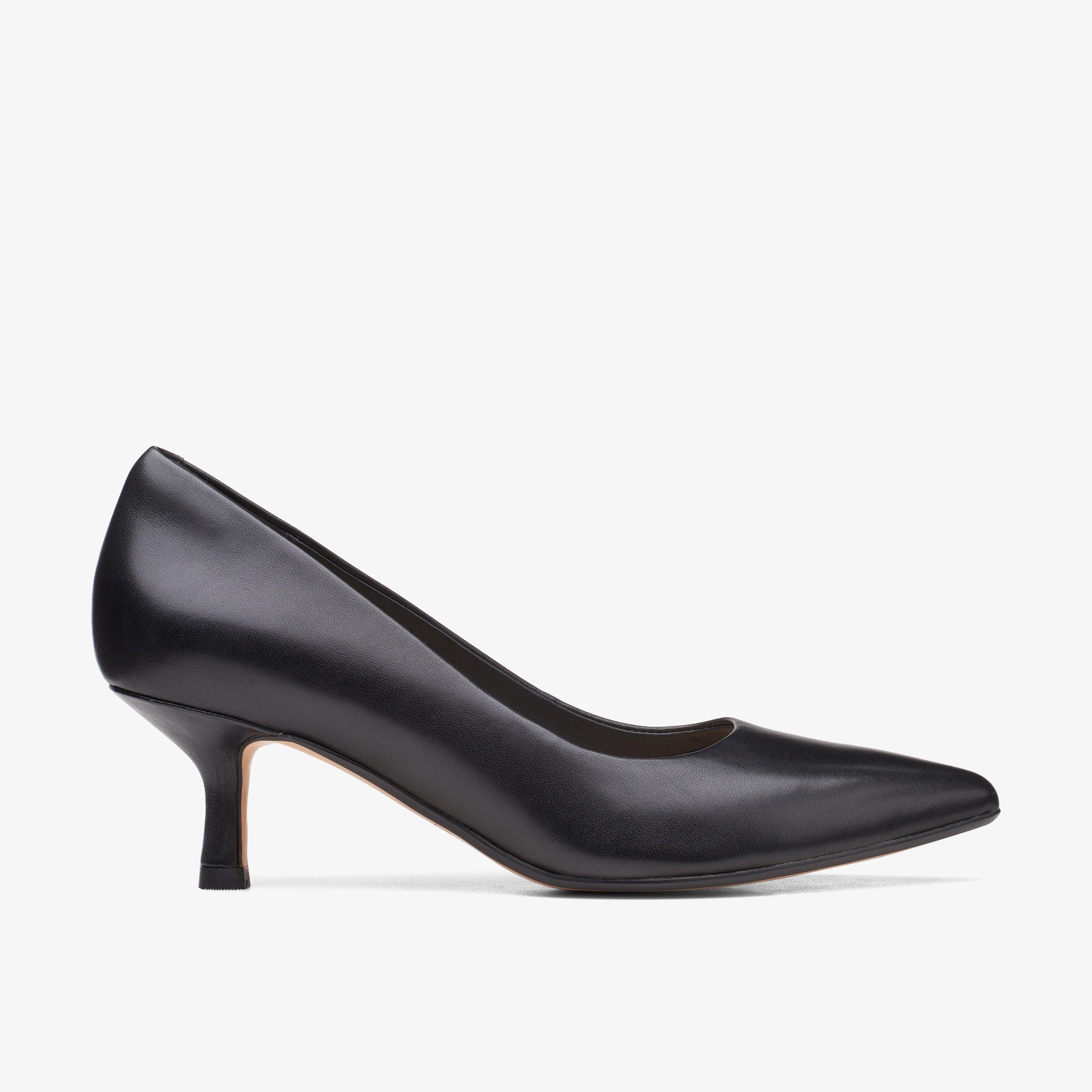 Womens Violet55 Rae Black Leather High Heels | Clarks UK