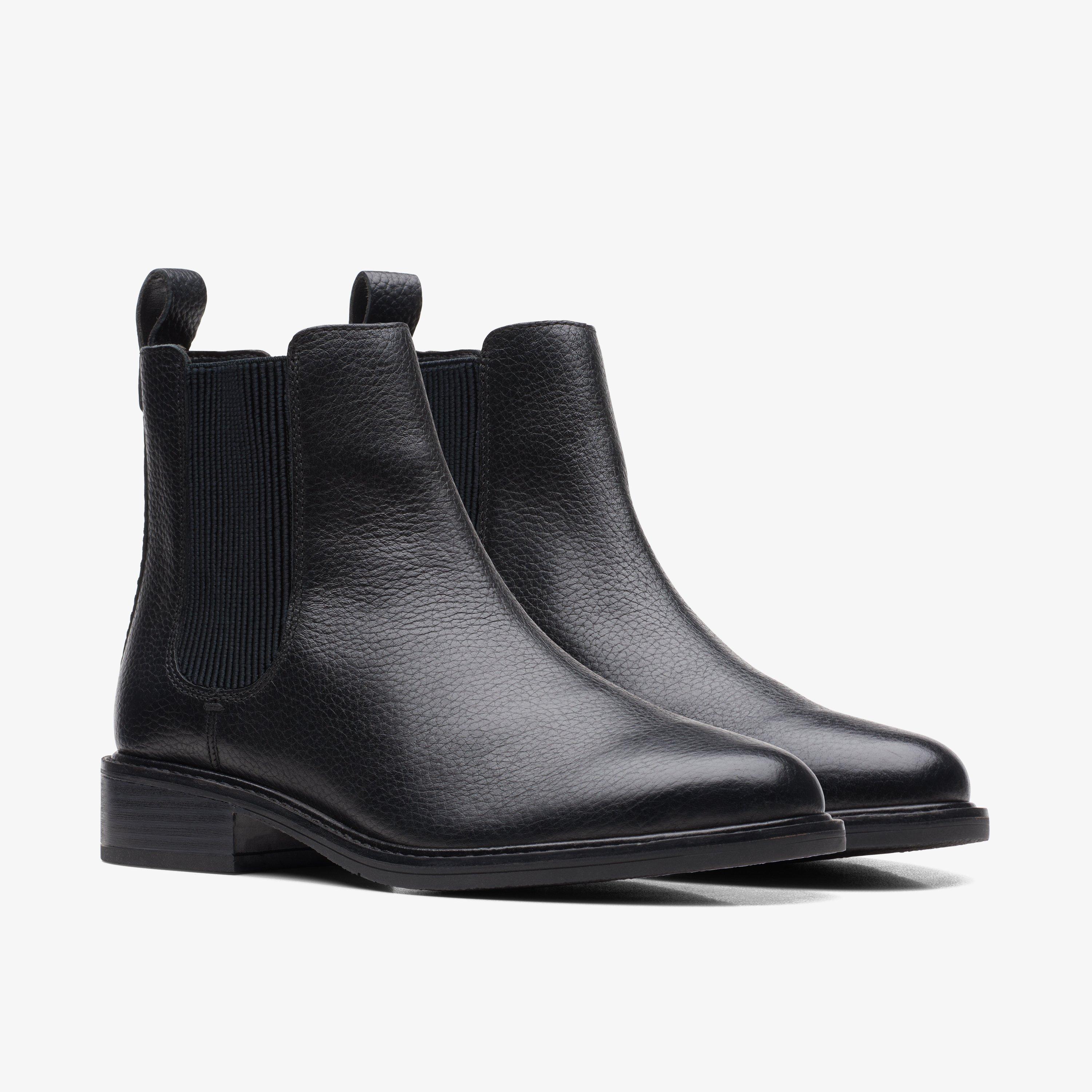 Cologne Arlo Black Leather Ankle Boots Chelsea Boots, view 4 of 6