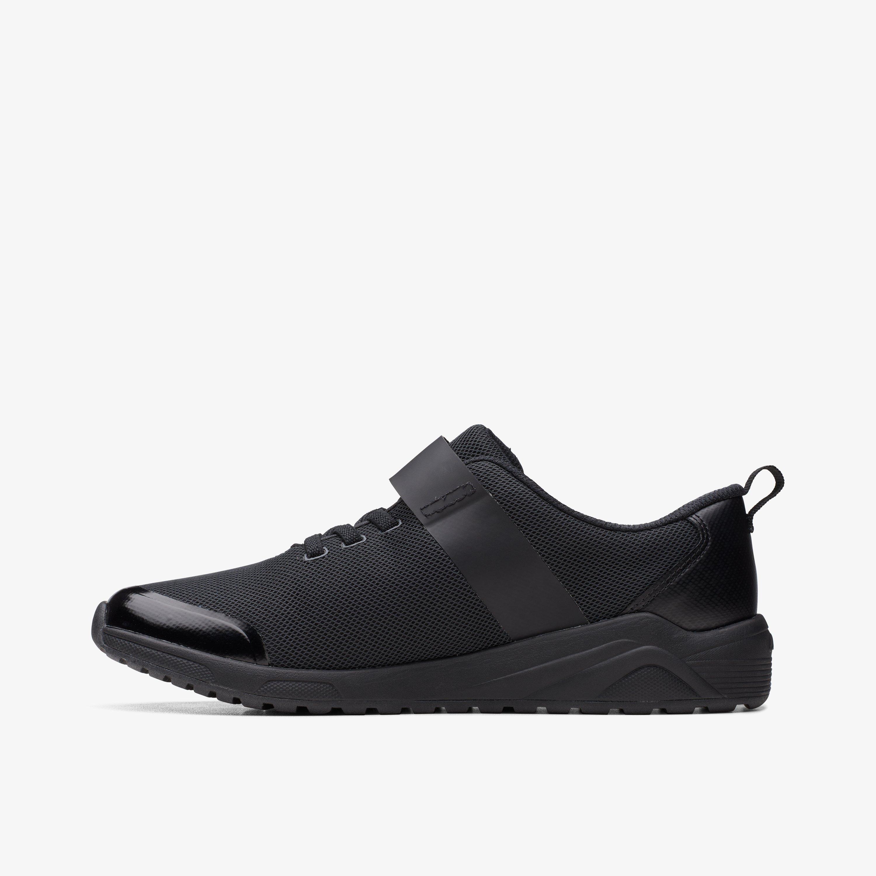 Aeon Pace Youth Black Riptape School Shoes, view 2 of 6