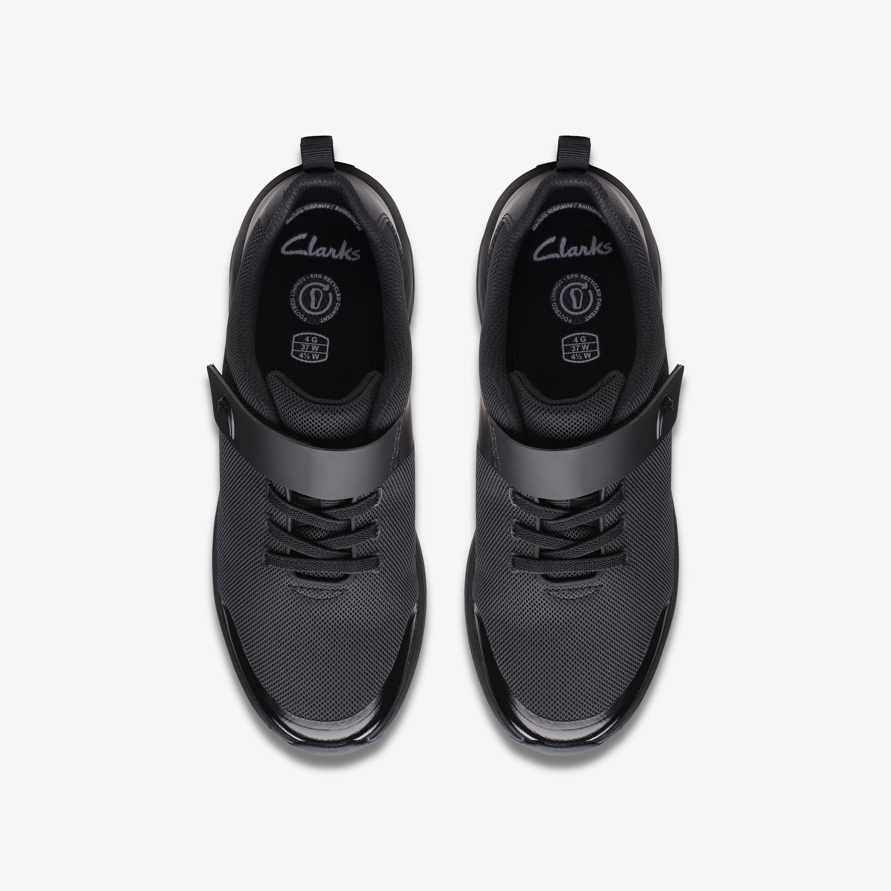 Aeon Pace Youth Black Riptape School Shoes, view 6 of 6