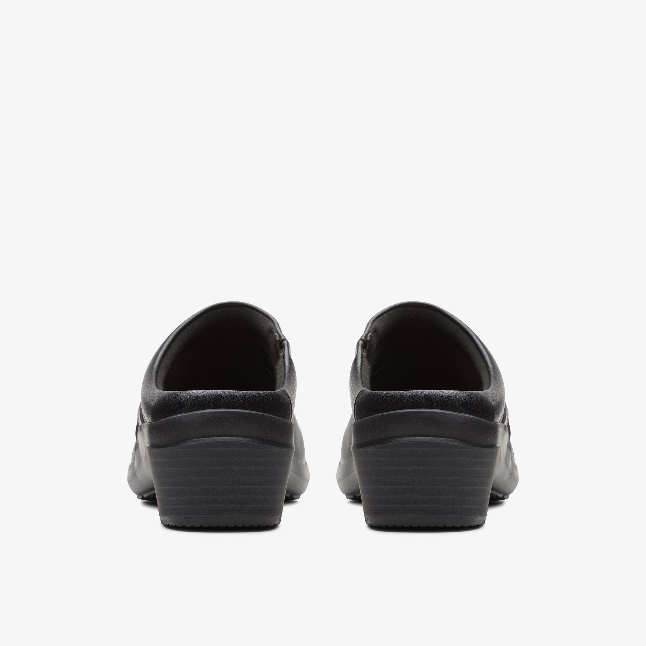 WOMENS Angie Mist Black Leather Mules | Clarks US