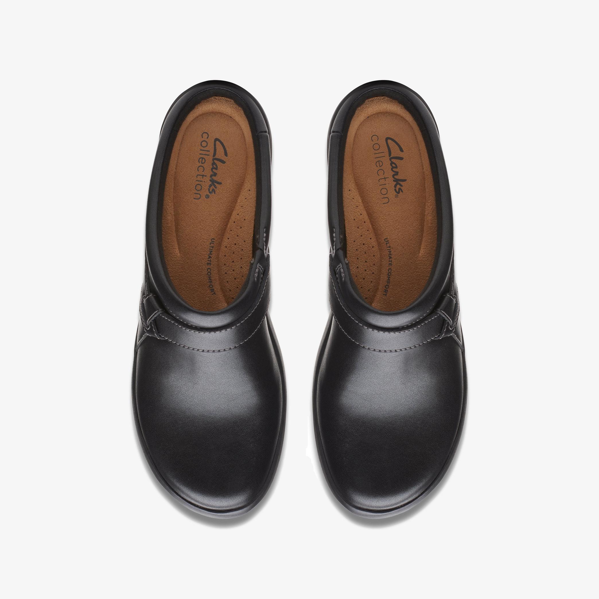 WOMENS Angie Mist Black Leather Mules | Clarks US