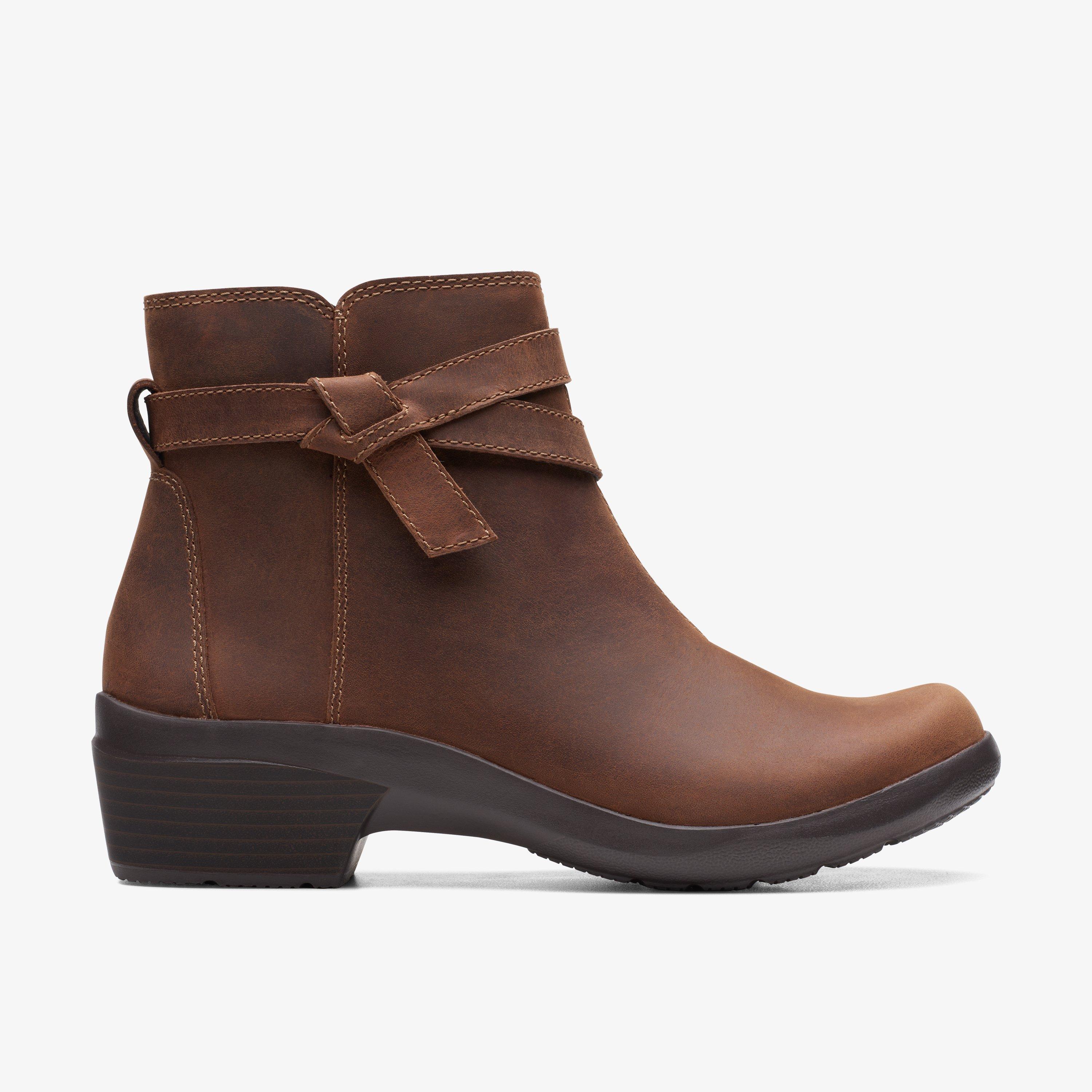 Women Angie Spice Dark Tan Lea Boots | Clarks US