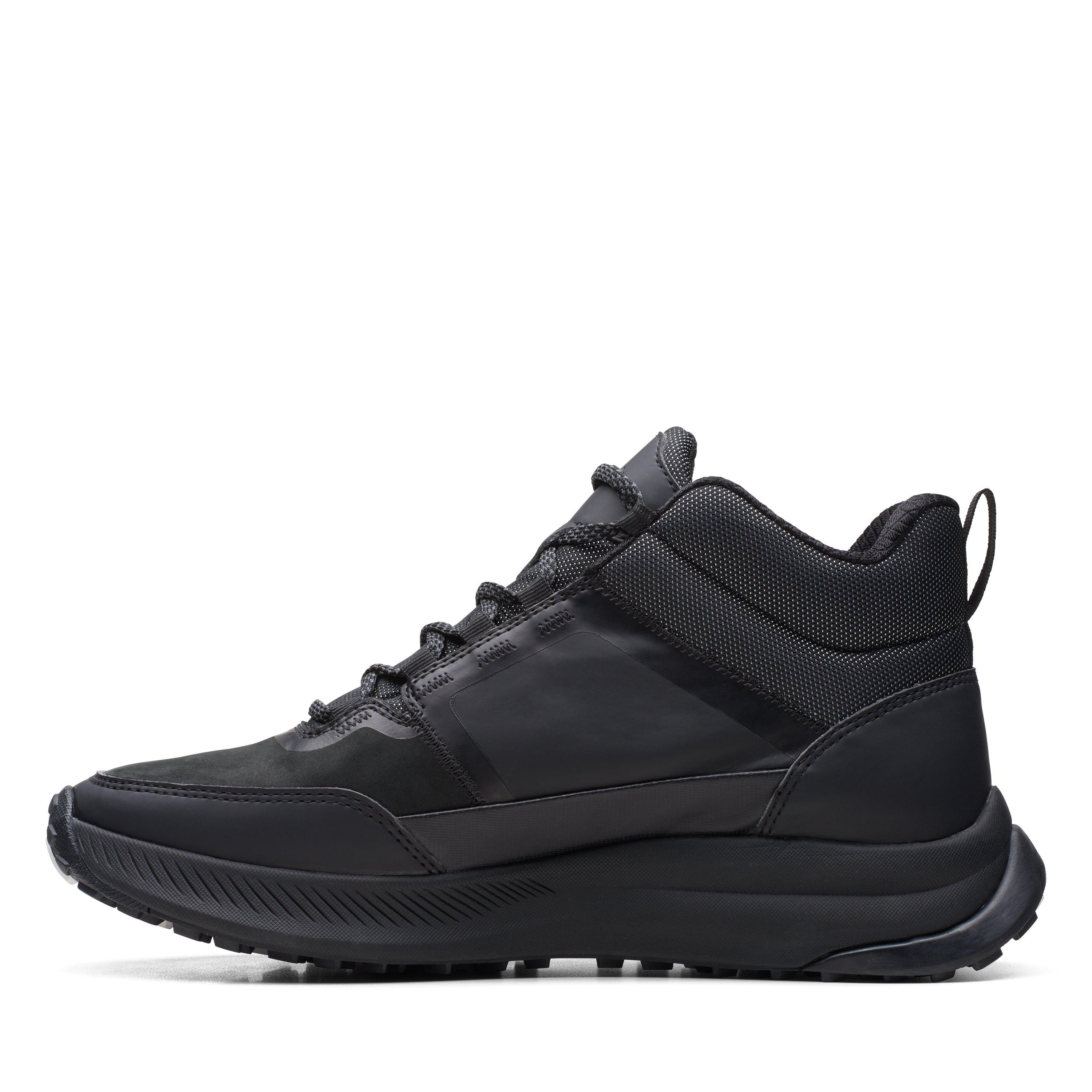 Clarks Mens ATL Trail Up Waterproof Black Leather Sports Boots