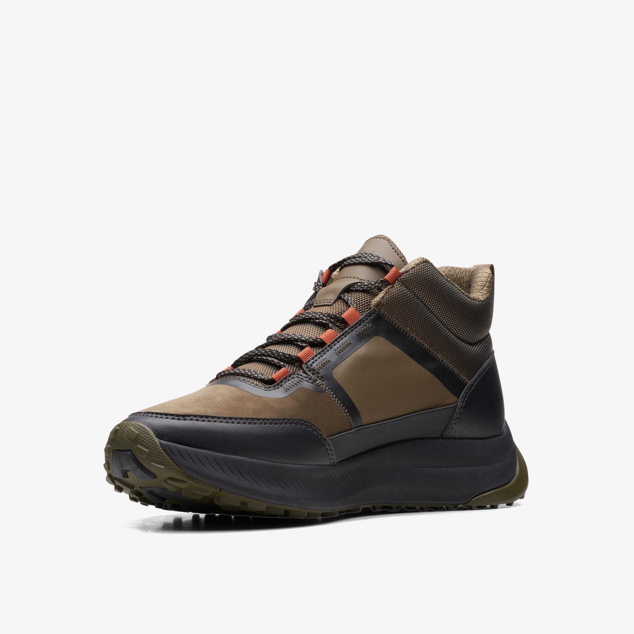 ATL Trail Lace Waterproof Dark Olive Combination Trainers, view 4 of 6