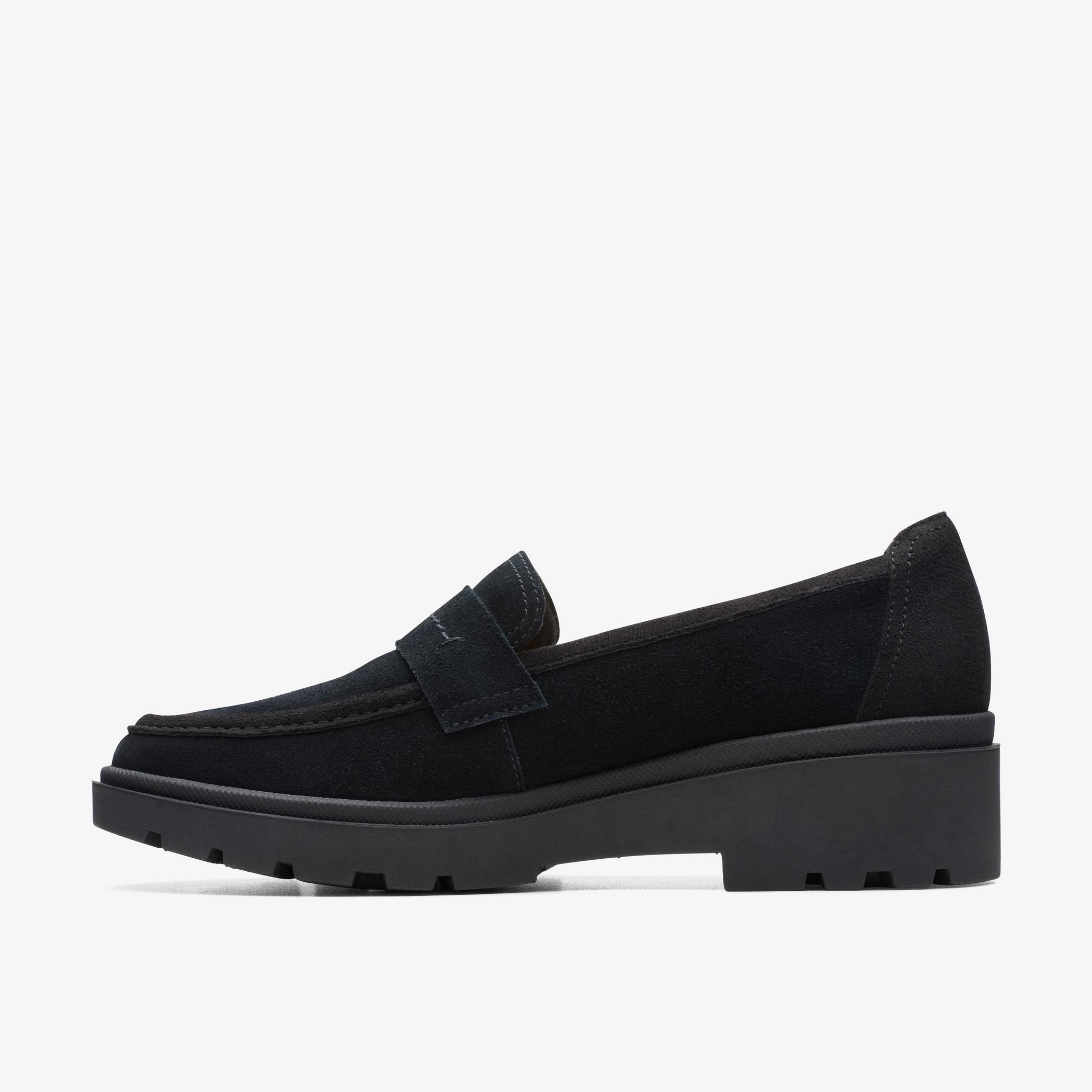 Calla Ease Black Suede Loafers, view 2 of 6