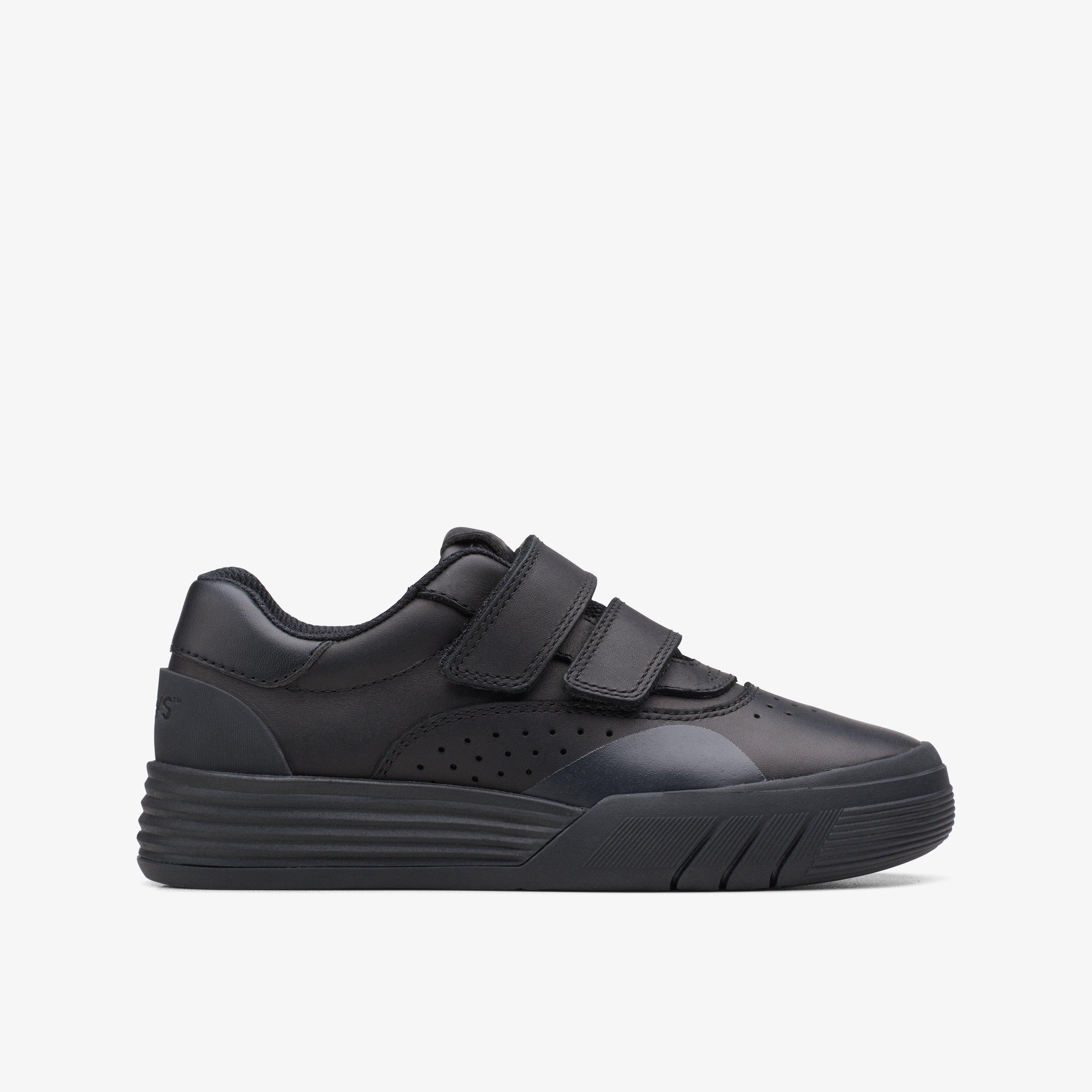 Clarks childrens best sale black trainers