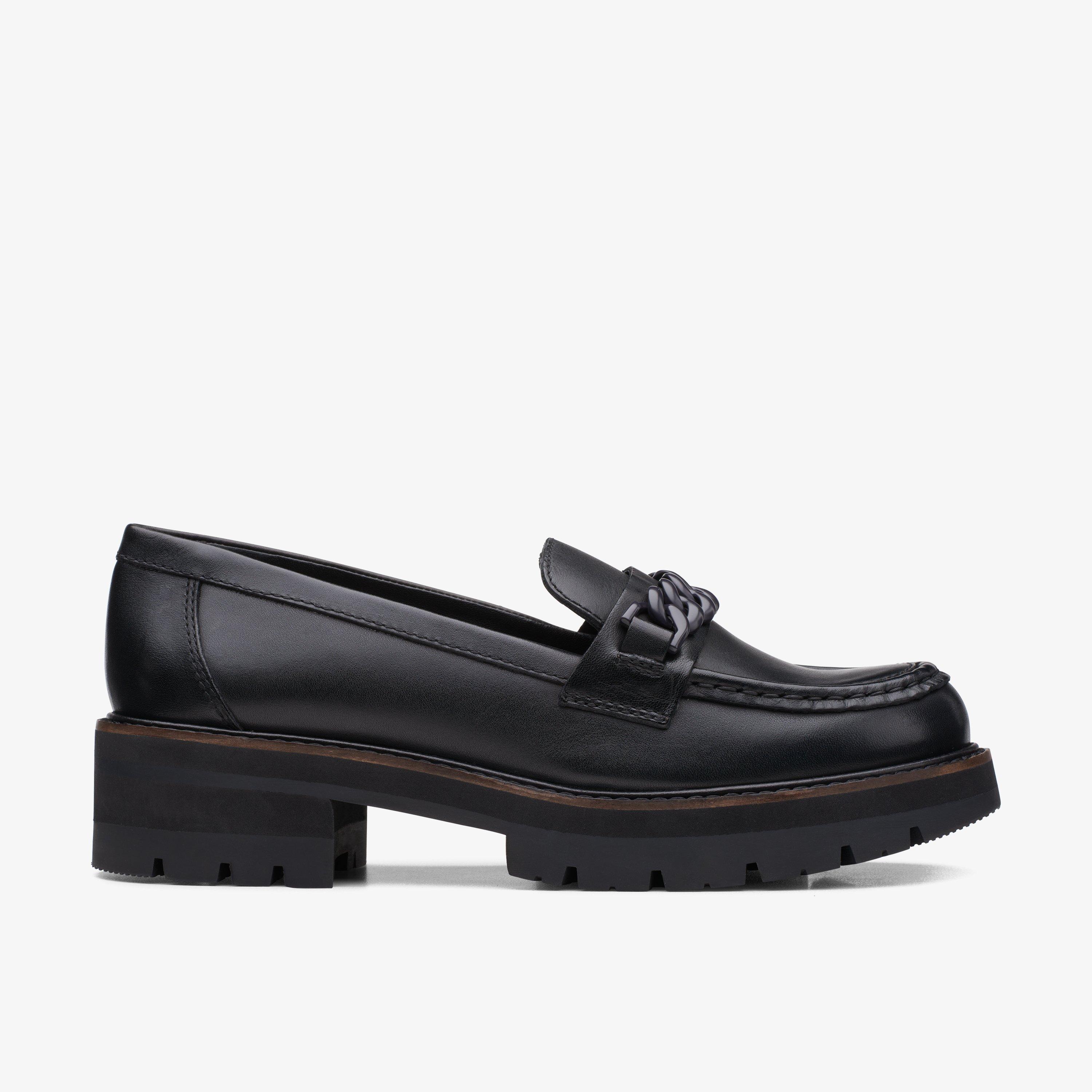 WOMENS Orianna Edge Black Leather Loafers | Clarks Outlet