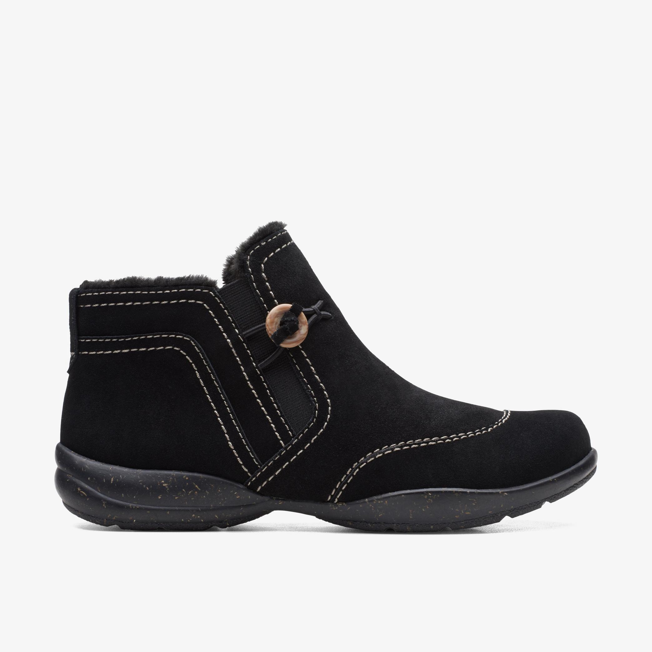 Roseville Aster Black Suede Ankle Boots, view 1 of 6