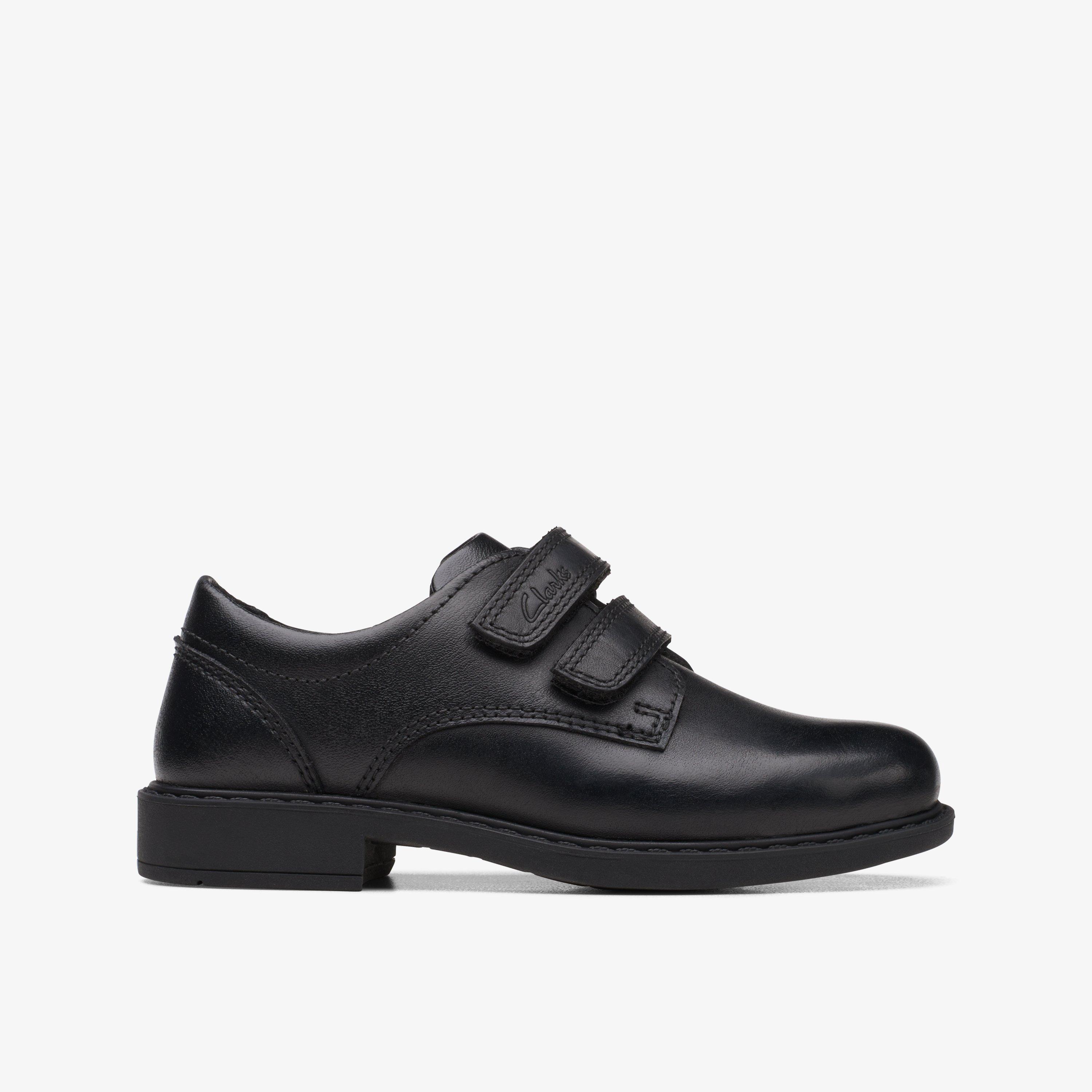 Boys Scala Pace Kid Black Leather Shoes | Clarks UK